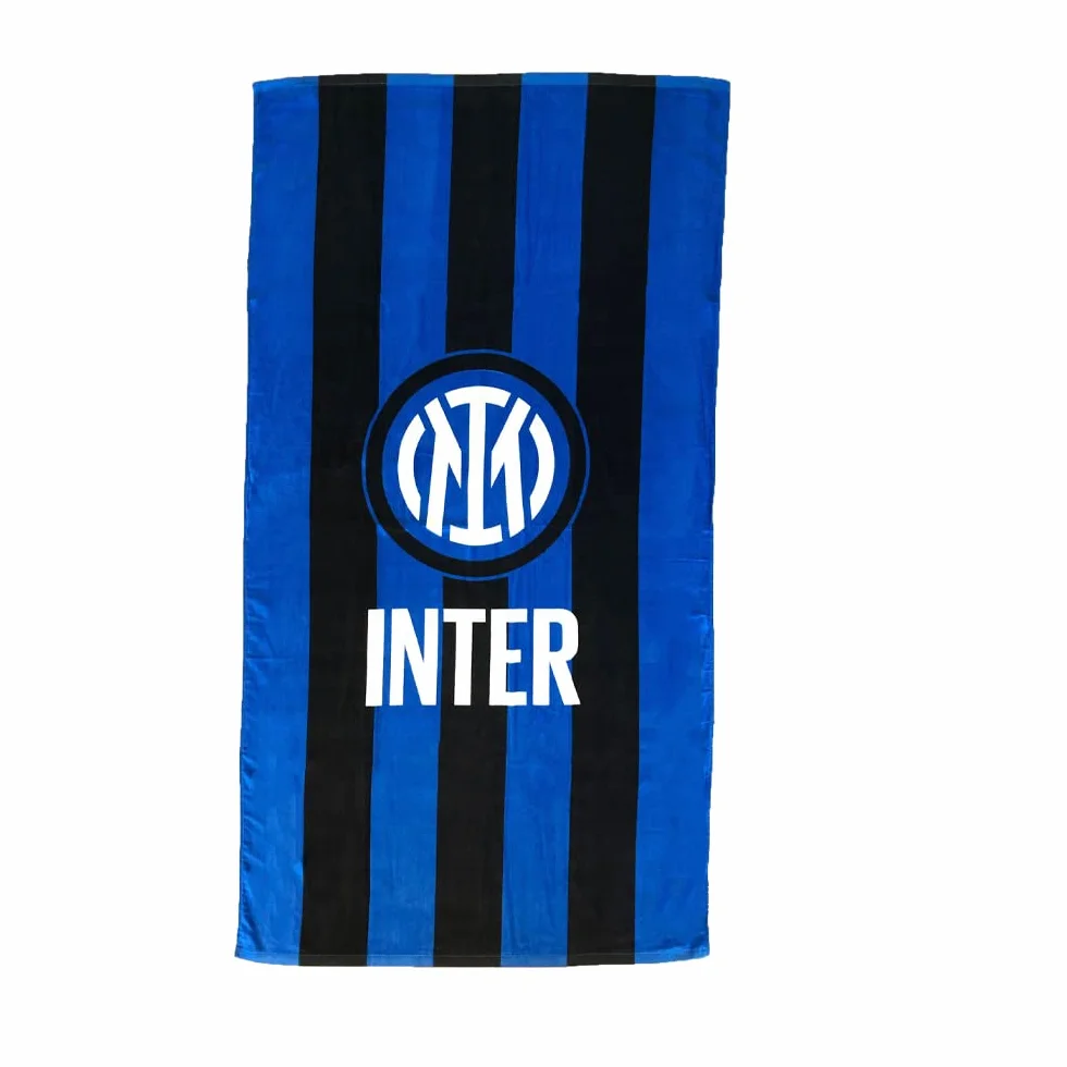 Inter Telo Mare in Spugna 90X170 100% Cotone Grafica Nerazzurra