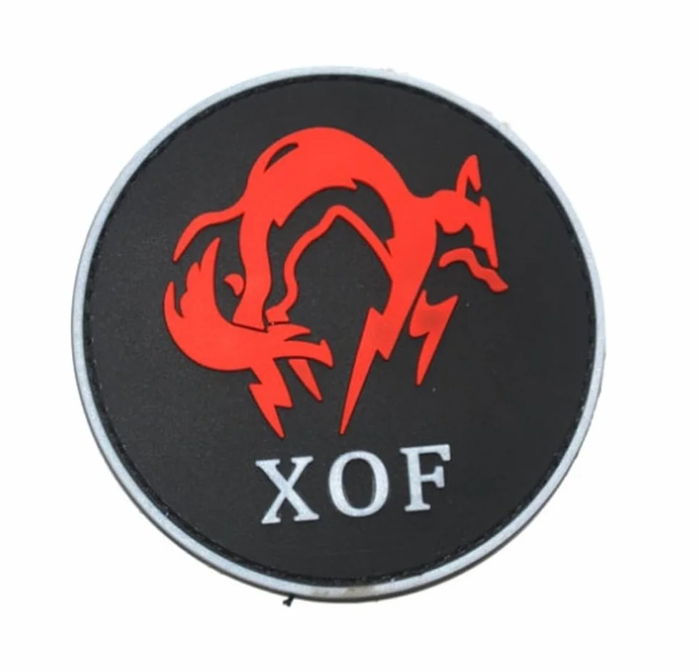Distintivo in PVC Metal Gear Solid XOF, toppa in Chiusura A Strappo