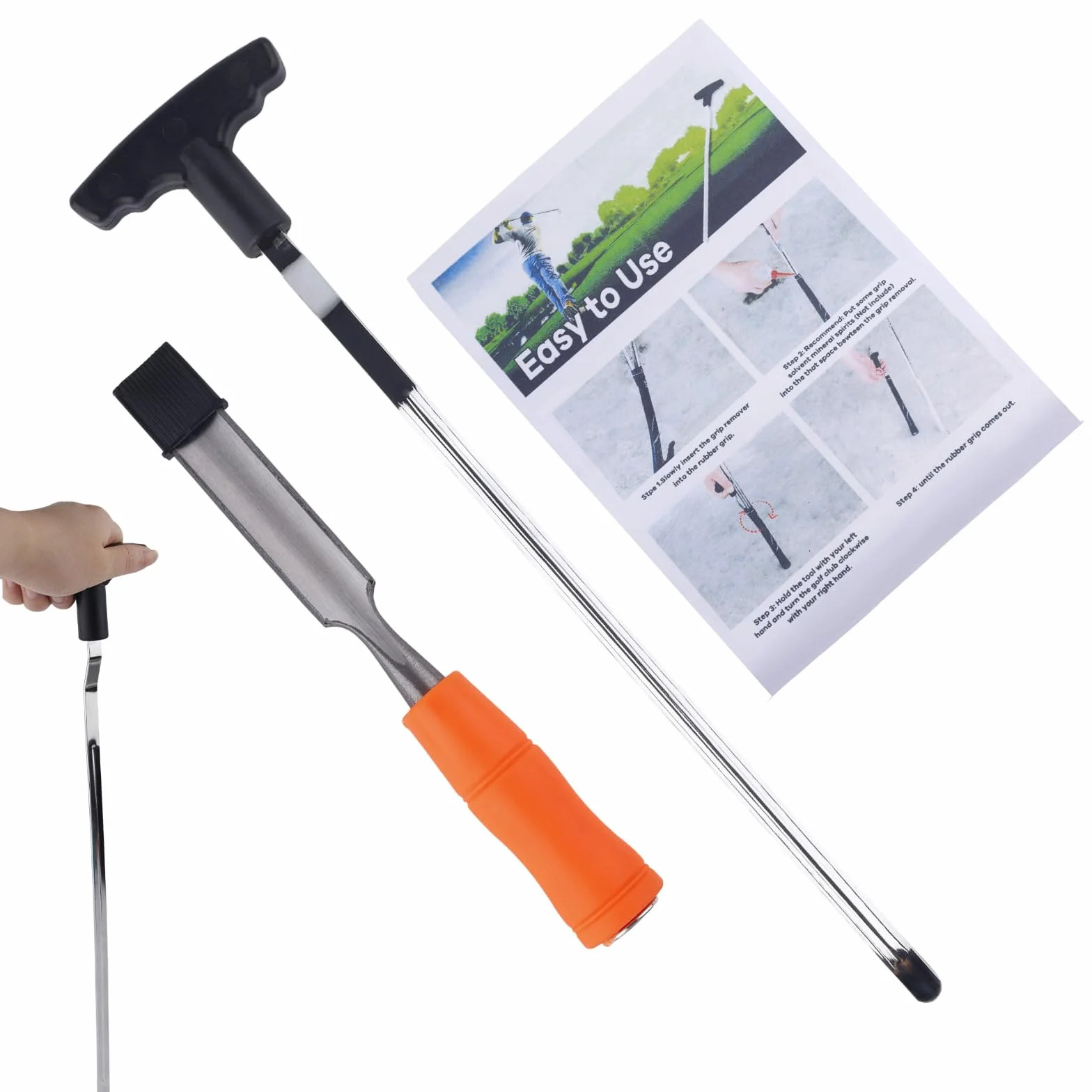 Gosknor Strumento Rimozione Impugnatura Golf Nastro Adesivo Scanalatura V Riparazione Durevole Accessori