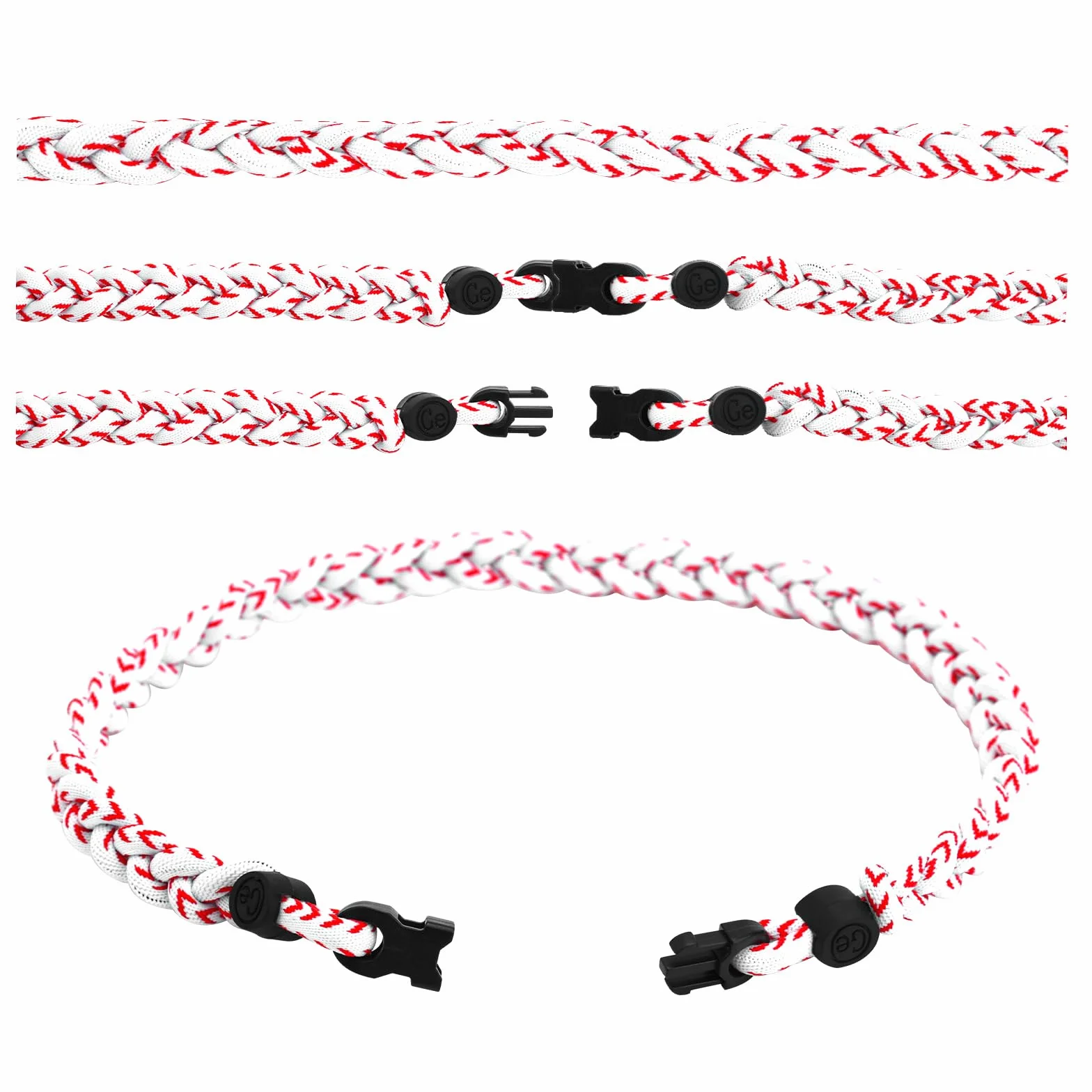 Mikovivi Collana Uomo Baseball Poliestere Intrecciata Sportiva Colori Diversi Accessori Tifosi Calcio Basket