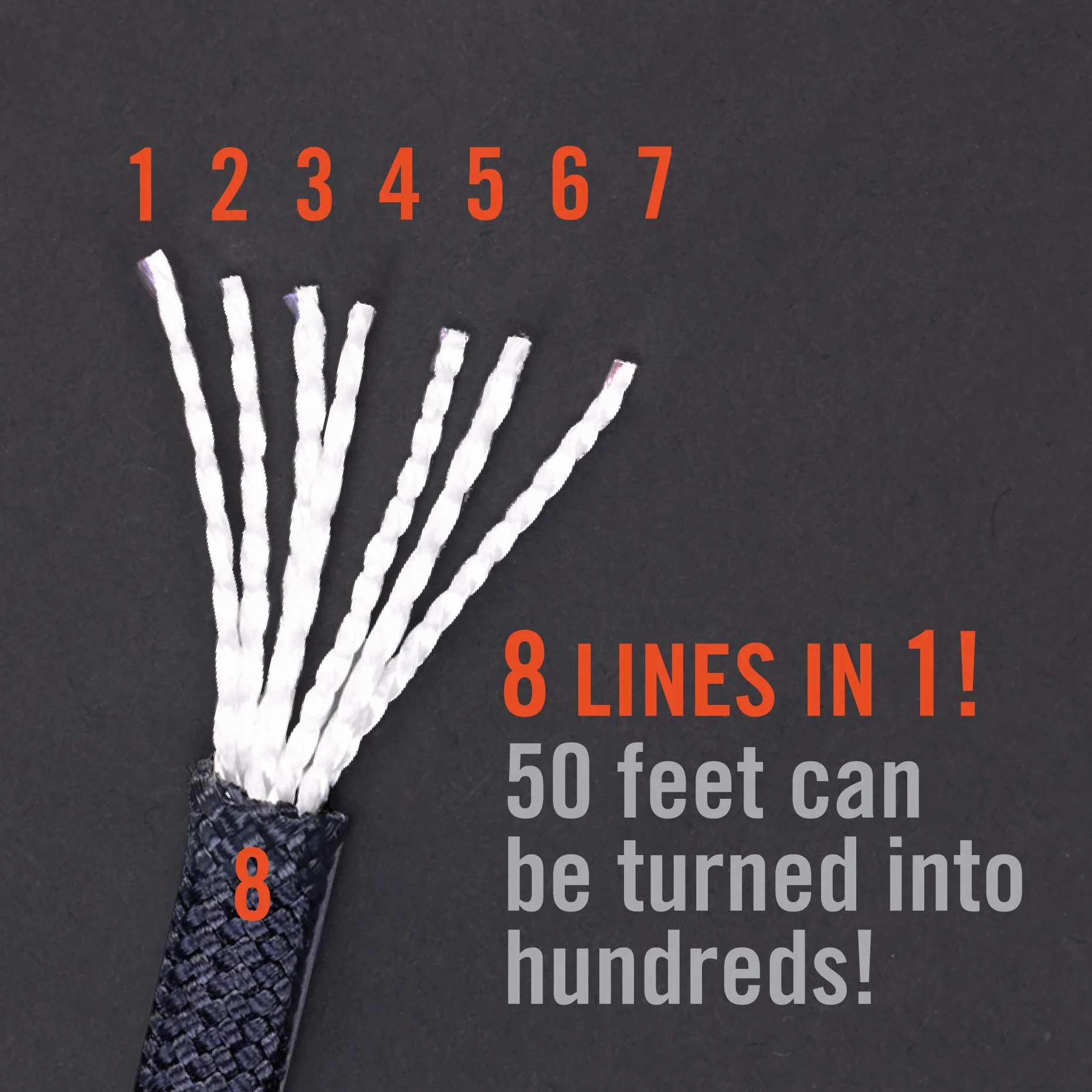 Atwood Rope MFG 550 Paracord 100 piedi 7-Strand Core Nylon Corda di Sopravvivenza Esterna Made in USA - Mackerel