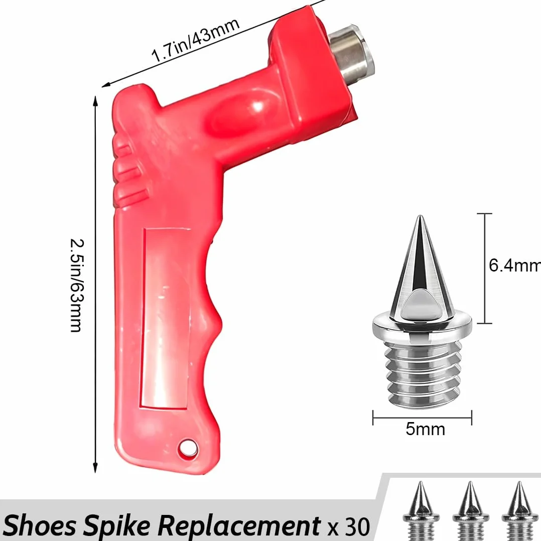 Tacchetti da Golf Punte in Acciaio Argentato per Scarpe Sportive, Chiave da Allenamento, Adatte per Sprint