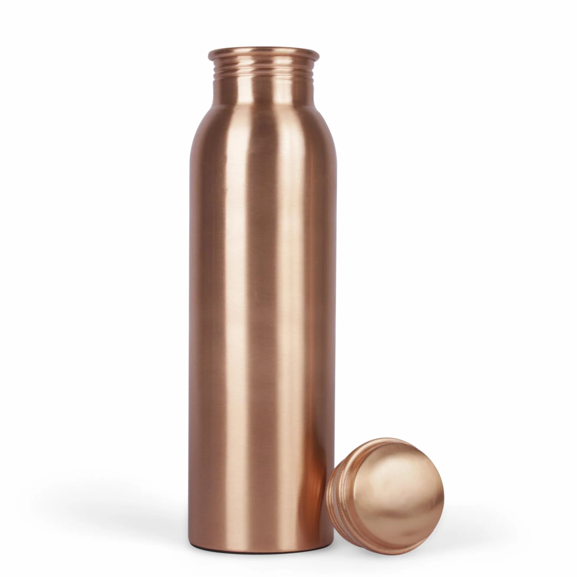 Bottiglia in Rame Puro 1L Vaso Artigianale Fatto a Mano a Prova di Perdite per Bere Benefici Salute Ayurvedica Sport Fitness Yoga