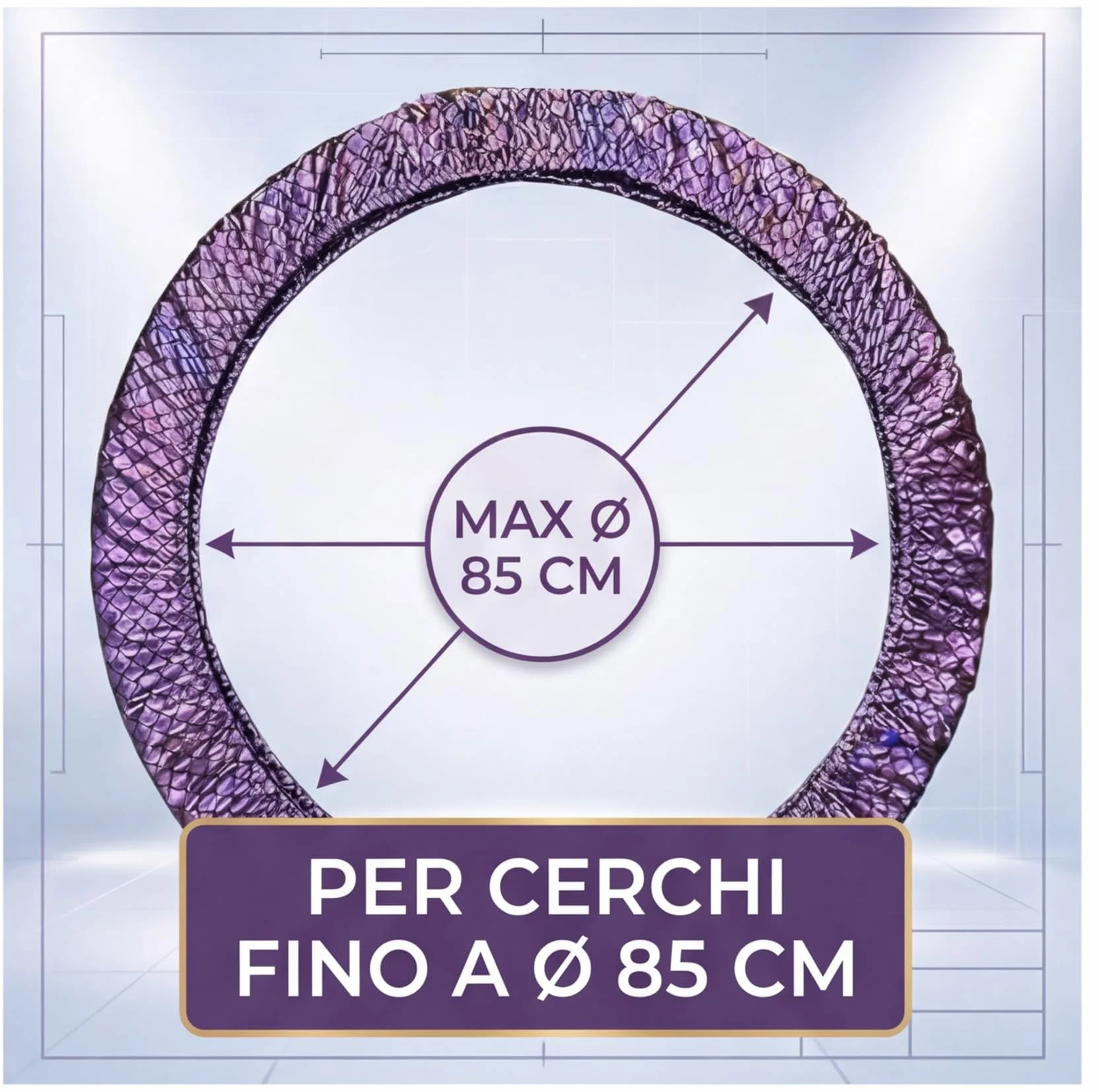 Copertura Protettiva per Cerchio Ginnastica Ritmica Diametro 85 cm Poliestere Viola