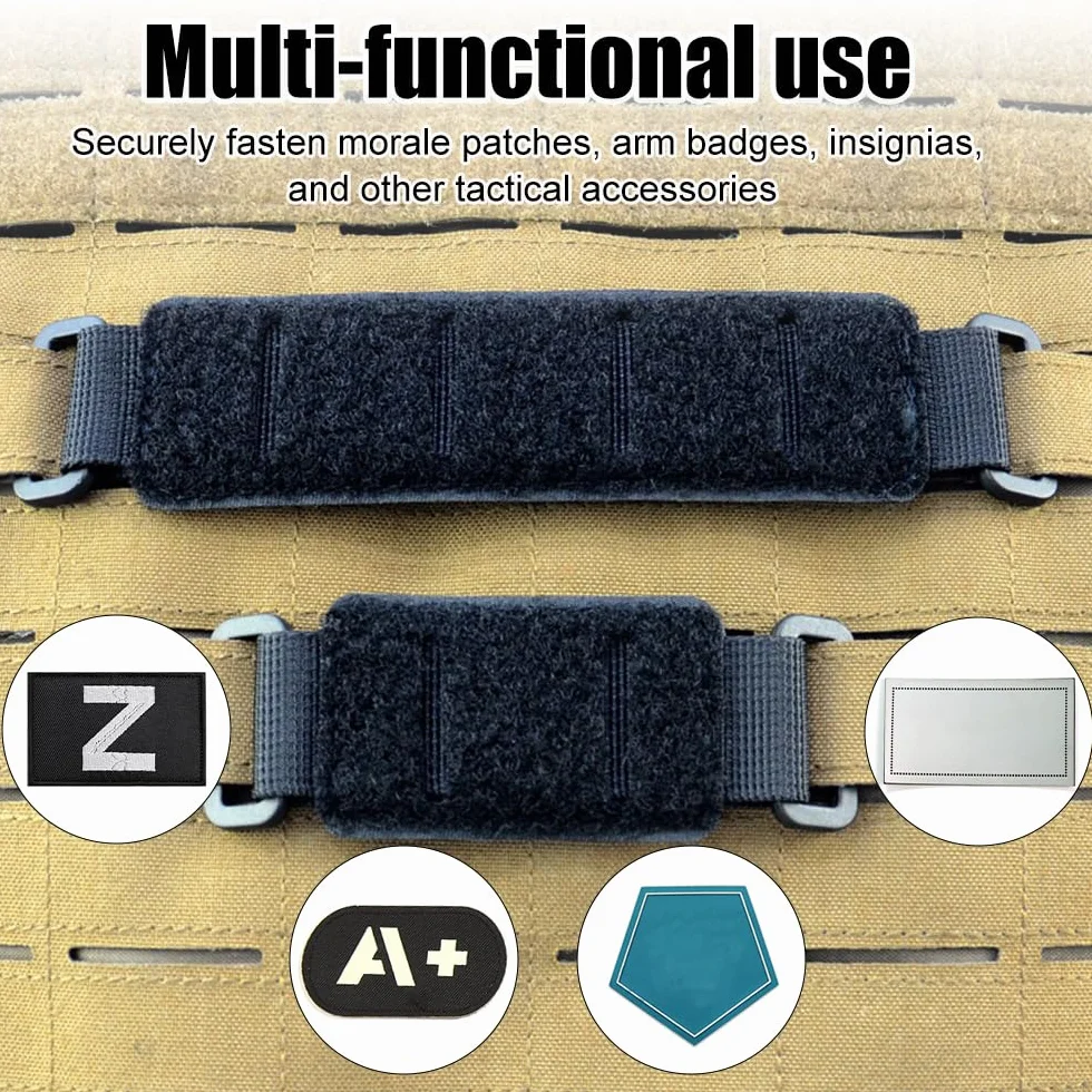 Pannello Tattico per Zaino, Porta Molle con Strisce di Supporto per Organizer per Borse con Gancio e Passante, Accessori per Zaini e Gilet Tattici, Pannello Toppe Tattiche