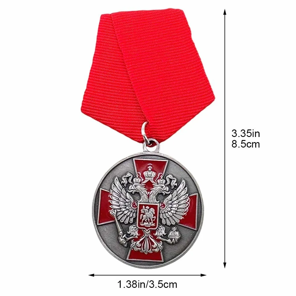 Medaglia Militare Sovietica Vintage Collezione con L'emblema di E L' Bicipite, Russia.