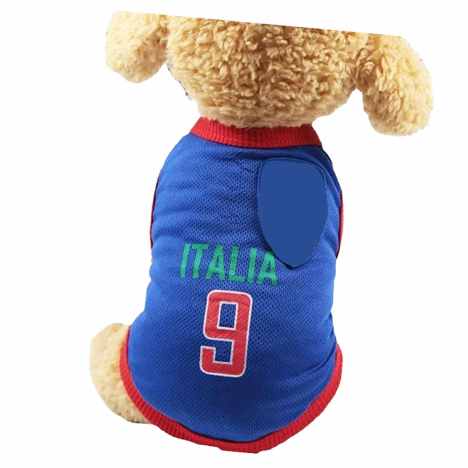 Maglia da Calcio per Cani Piccoli, Medi e Grandi (XL-Blu) - Gilet Sportivo Nazionale