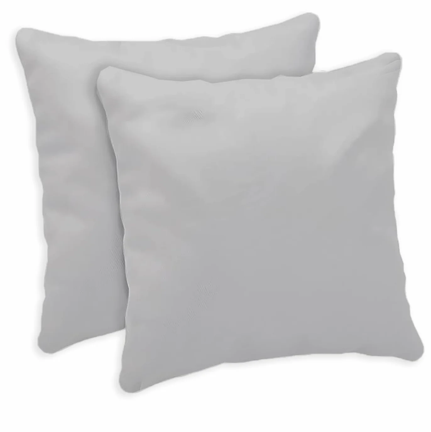 Giovanni Dolcinotti Copricuscini Decorativi 50x50 Set 2 Federe Cuscini Divano 100% Cotone Grigio Perla Modello Atlanta