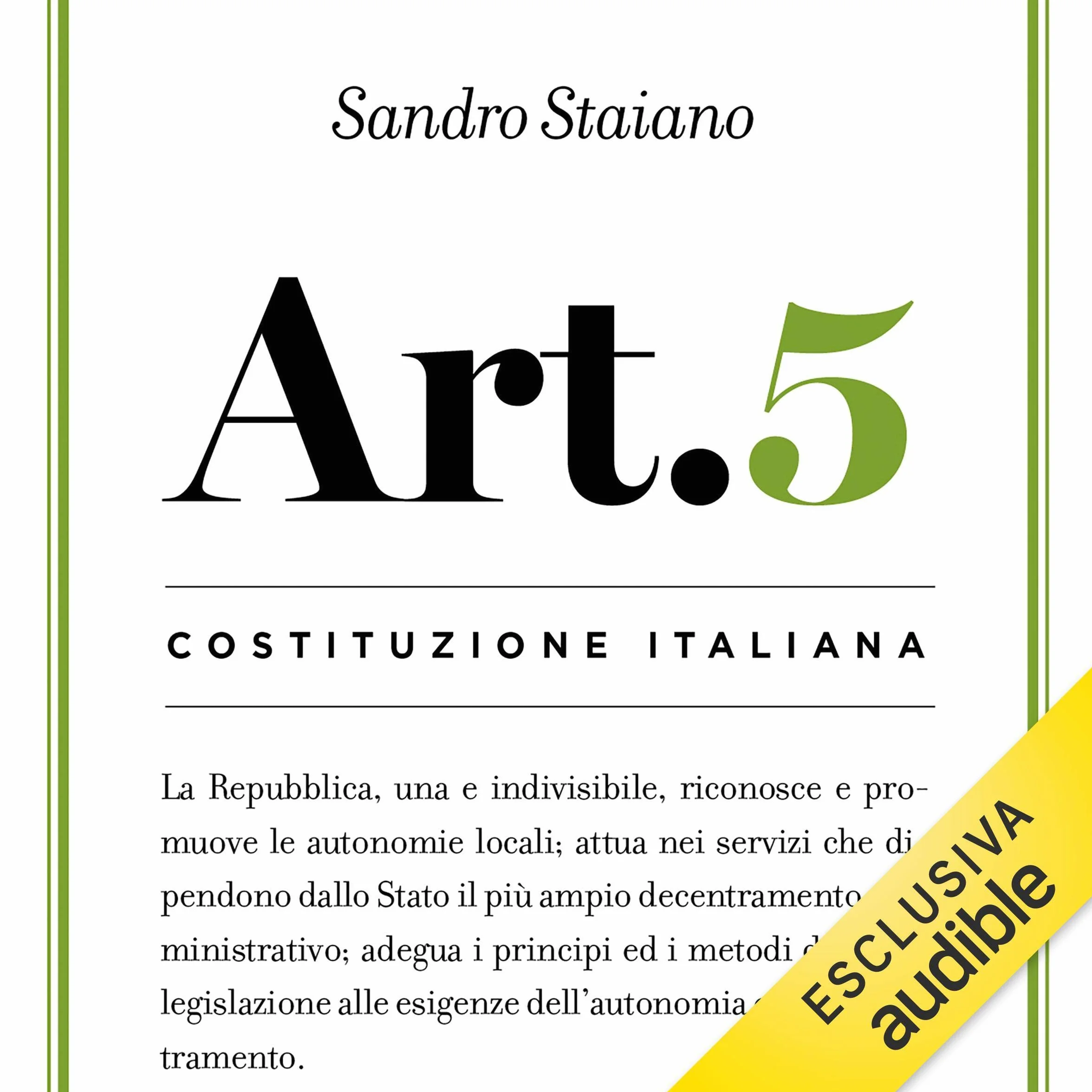 Articolo 5: Costituzione italiana
