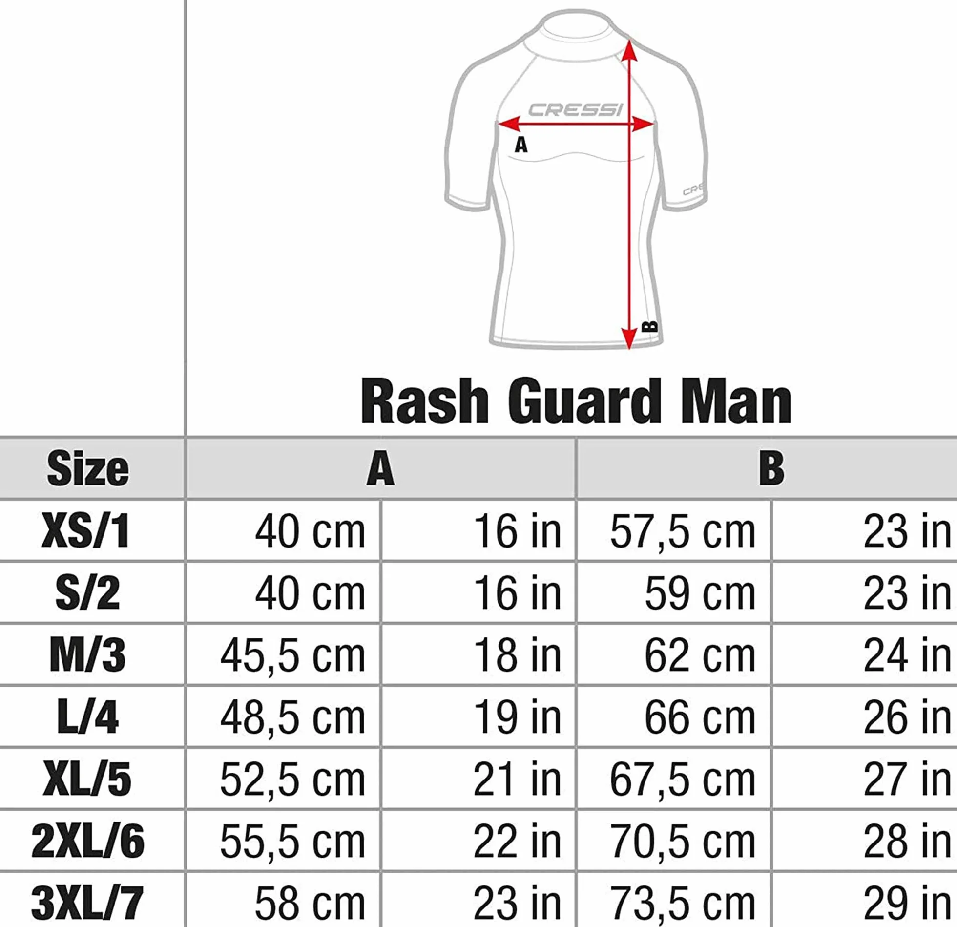 CRESSI Rash Guard Man Short/SL - Maglietta Uomo Manica Corta Tessuto Elastico Avvolgente Antiabrasione, T Shirt Tecnica Snorkeling Immersione Surf, Muta Sub Maglia Tecnica Protezione Raggi UV UPF 50+