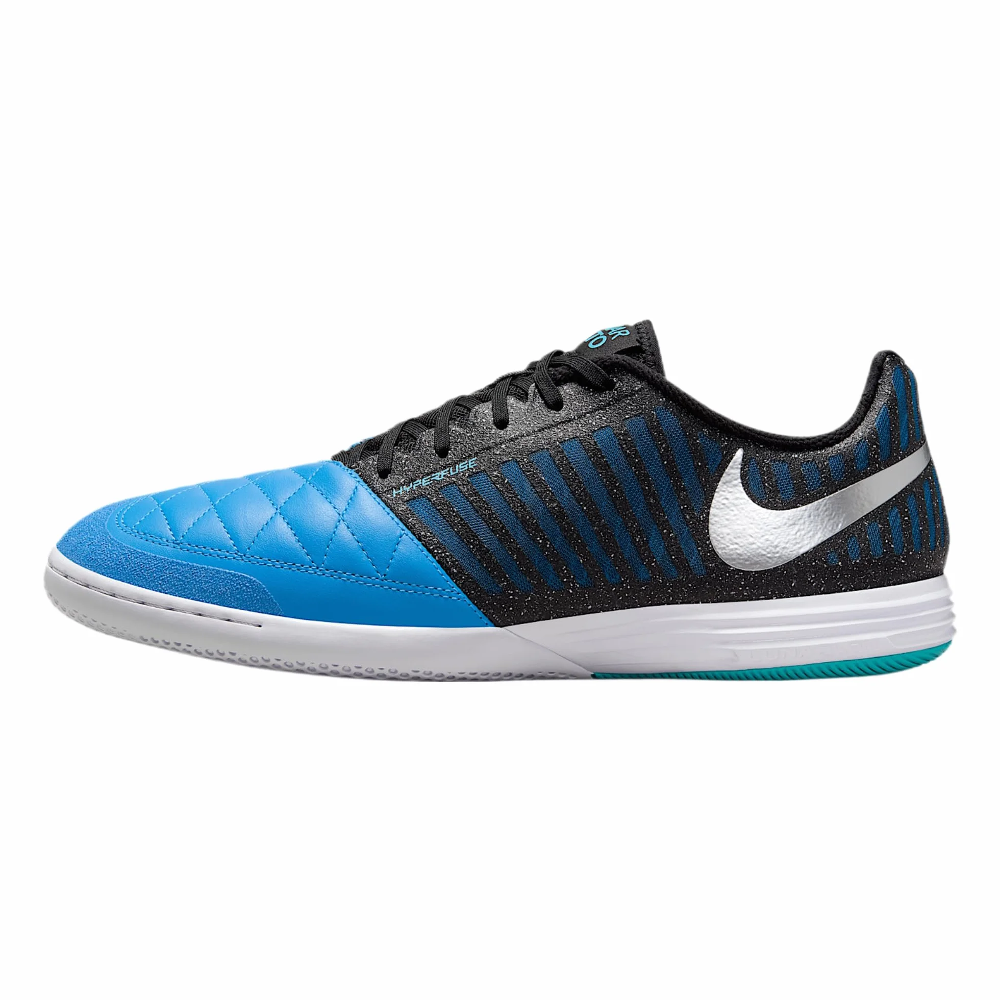 Nike Lunargato II Scarpe da Calcio Basse Interni Argento Metallizzato Blu Nettuno Nero
