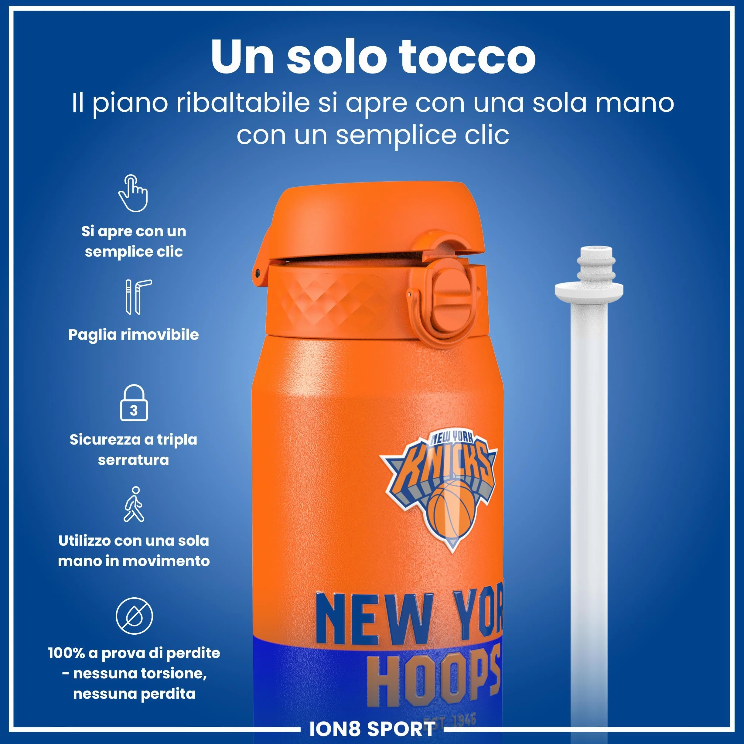 NBA Borraccia, a Prova di Perdite, Facile da Aprire