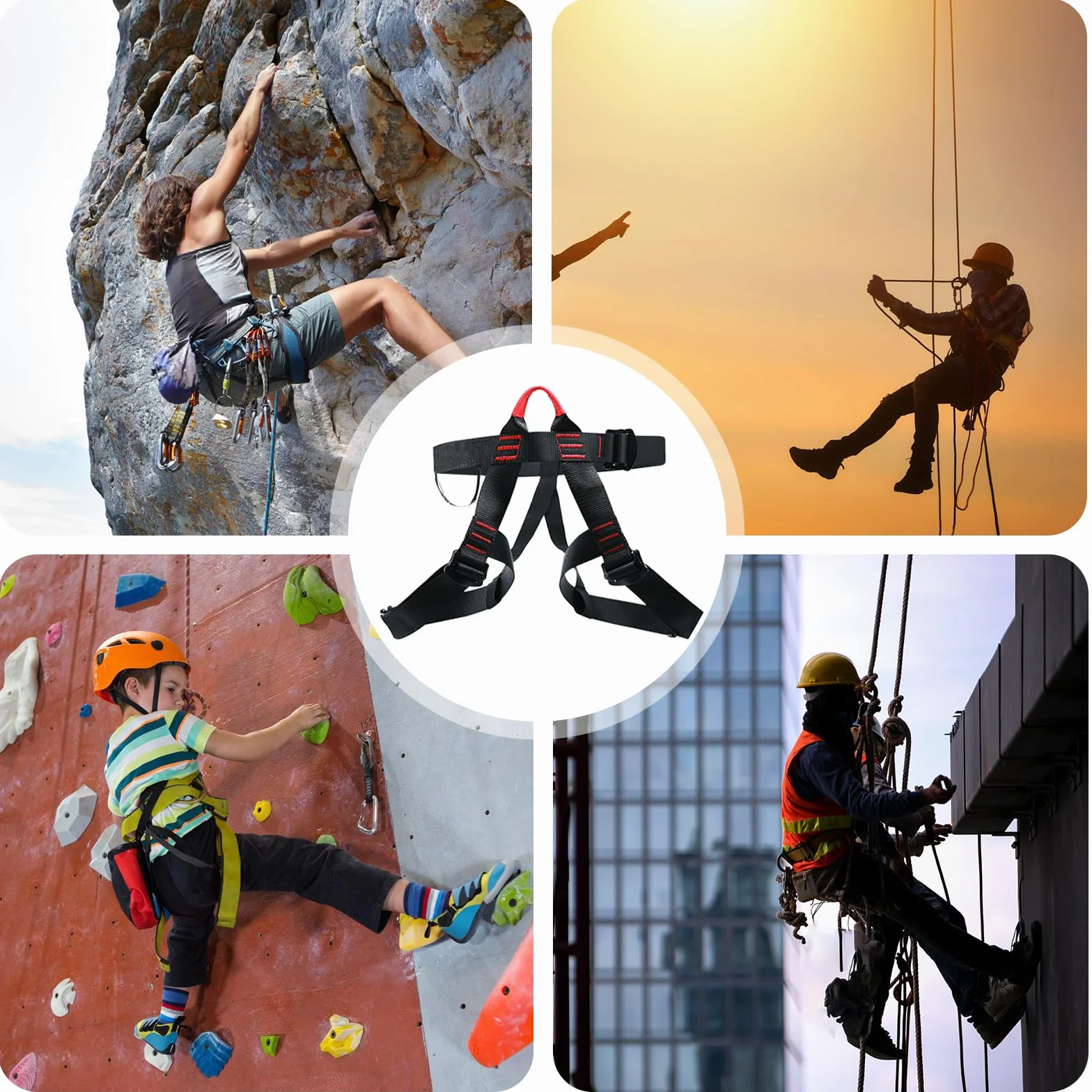 Imbracatura da arrampicata anticaduta per salvataggio fuoco alpinismo mezza lunghezza donna