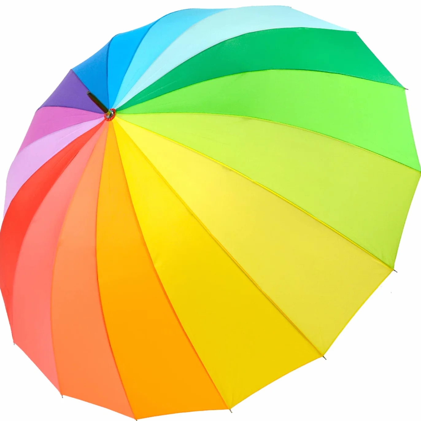 iX Brella ombrello grande, arcobaleno, multicolore, 129 cm, leggermente XXL con impugnatura morbida