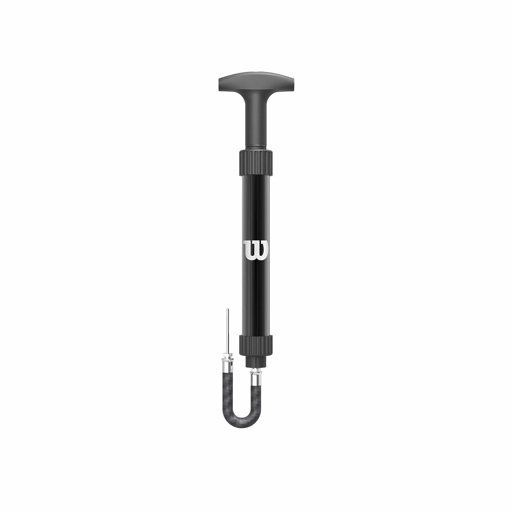 Wilson NBA AUTHENTIC ALUMINUM PUMP Pompa per Palloni da Basket, Alluminio, Nero