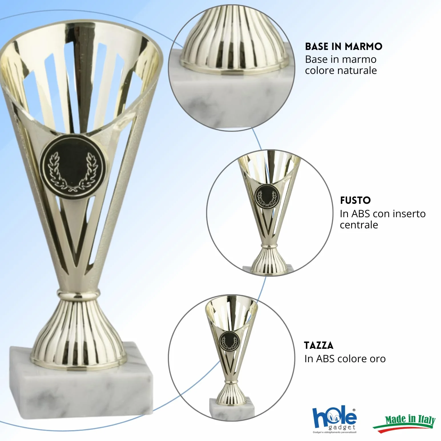 Coppa Trofeo Personalizzabile per Eventi Sportivi Calcio Fantacalcio Basket Padel con Targhetta