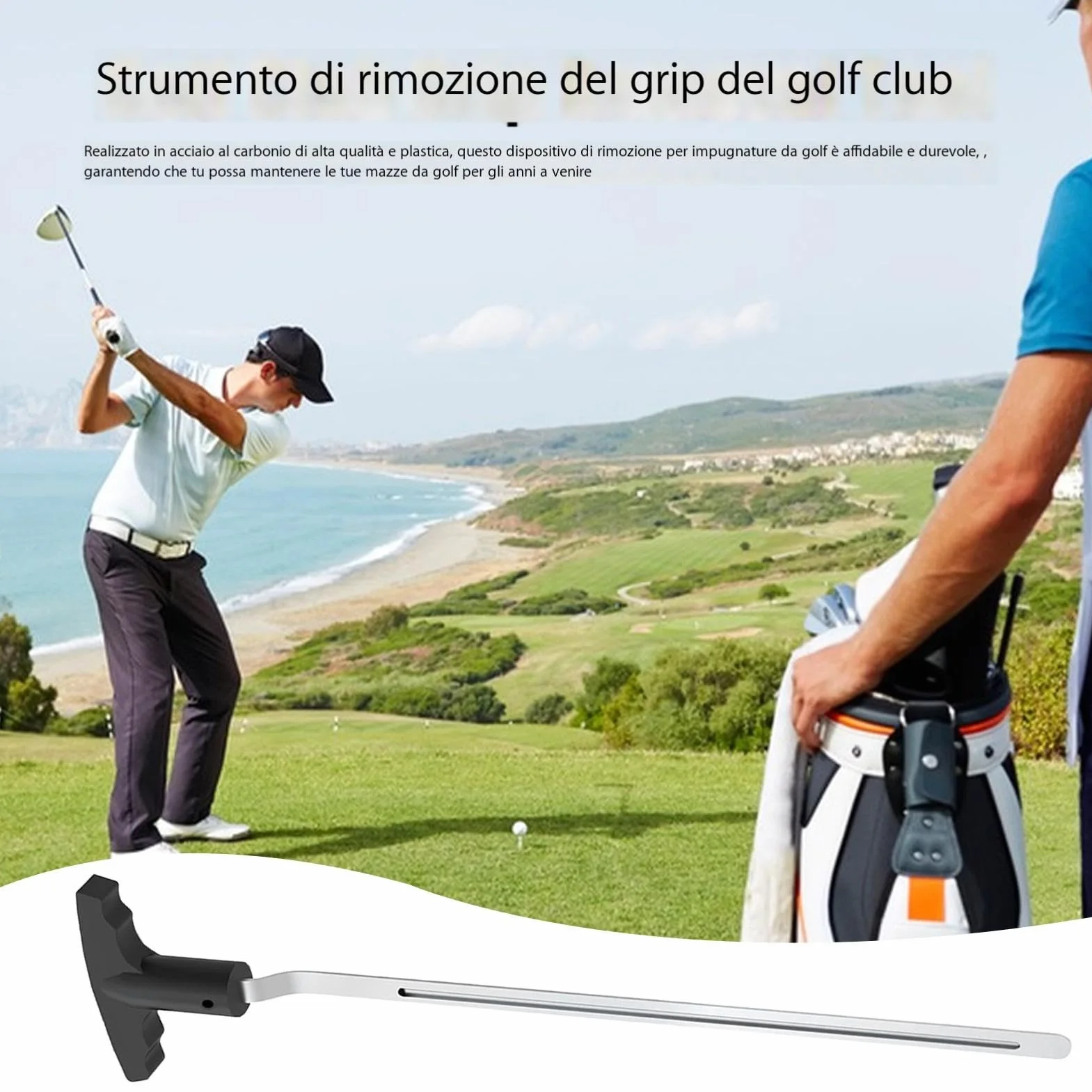 Strumento per rimozione impugnatura golf - solvente rimozione impugnatura golf