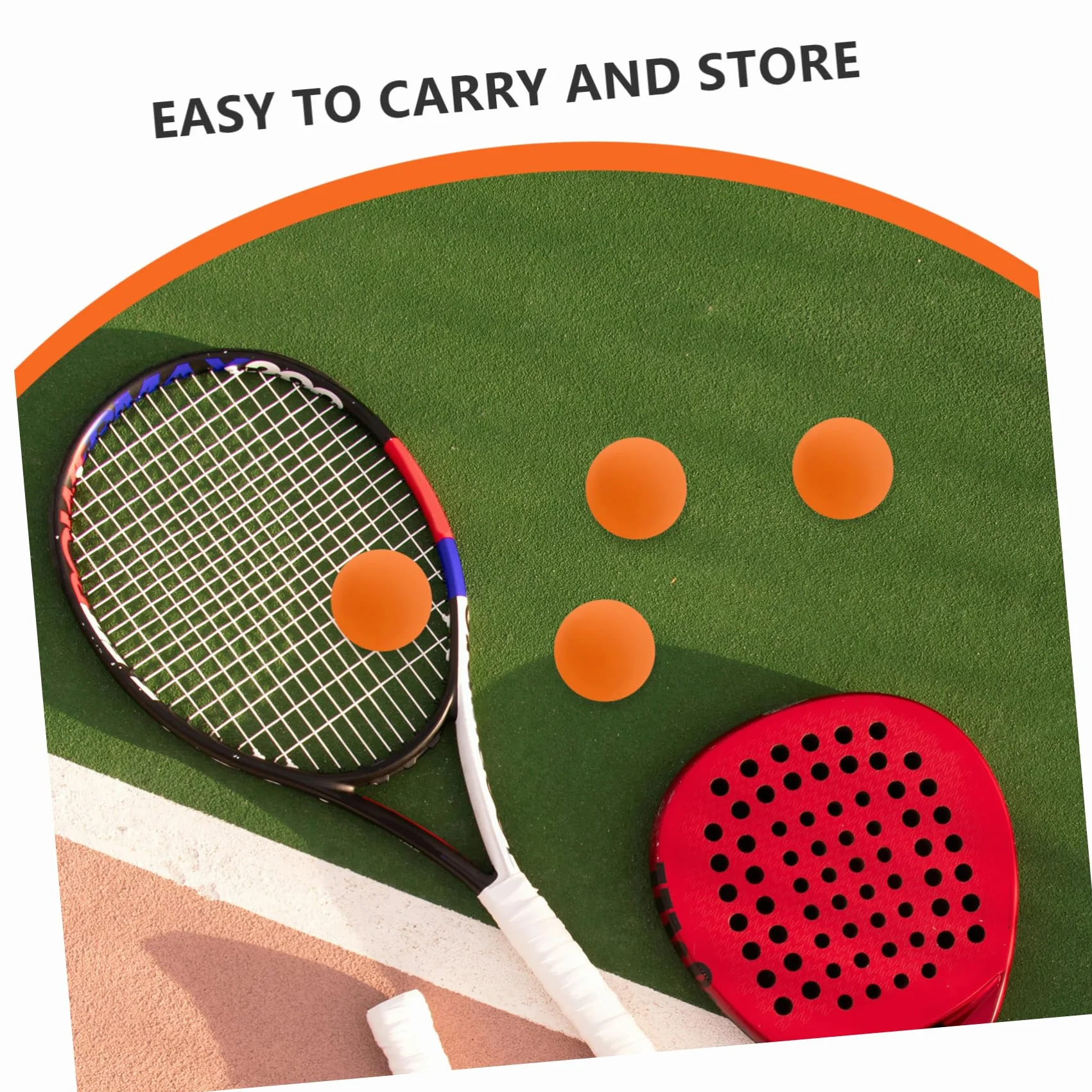 ifundom 4 Palline da Squash in Gomma per Allenamento Rimbalzanti per Bambini Arancioni