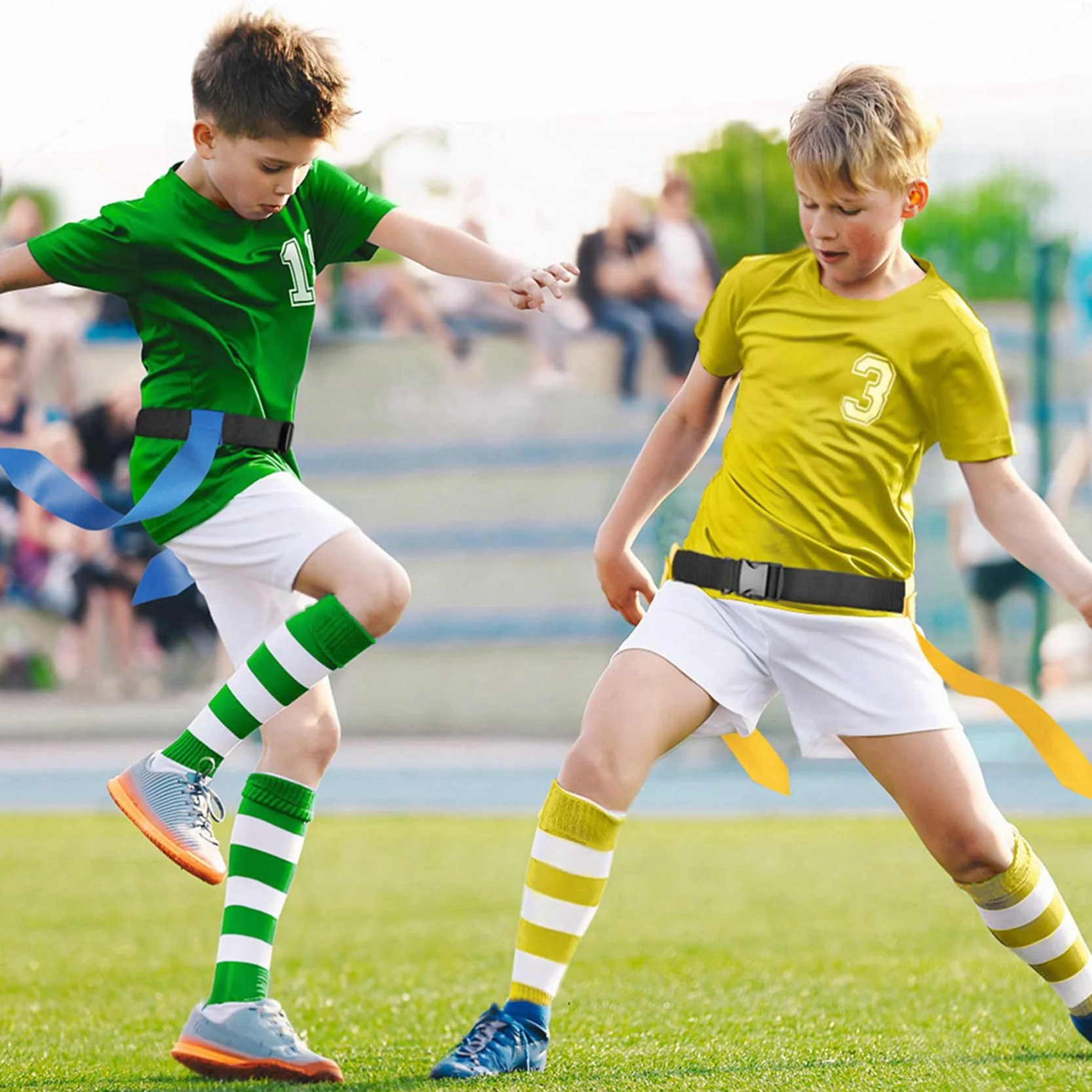 Cinture da Calcio con Bandiera Regolabile Set per 56 Giocatori Allenamento
