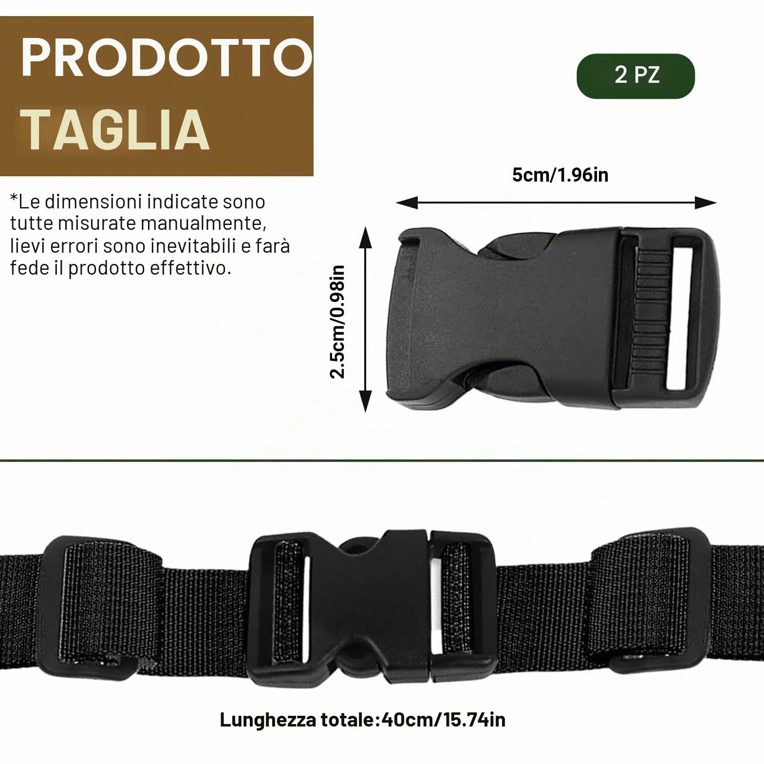 Cintura Toracica Regolabile 2.5cm Antiscivolo per Zaino con Chiusura Rapida, Universale per Escursioni Viaggi (Nero)
