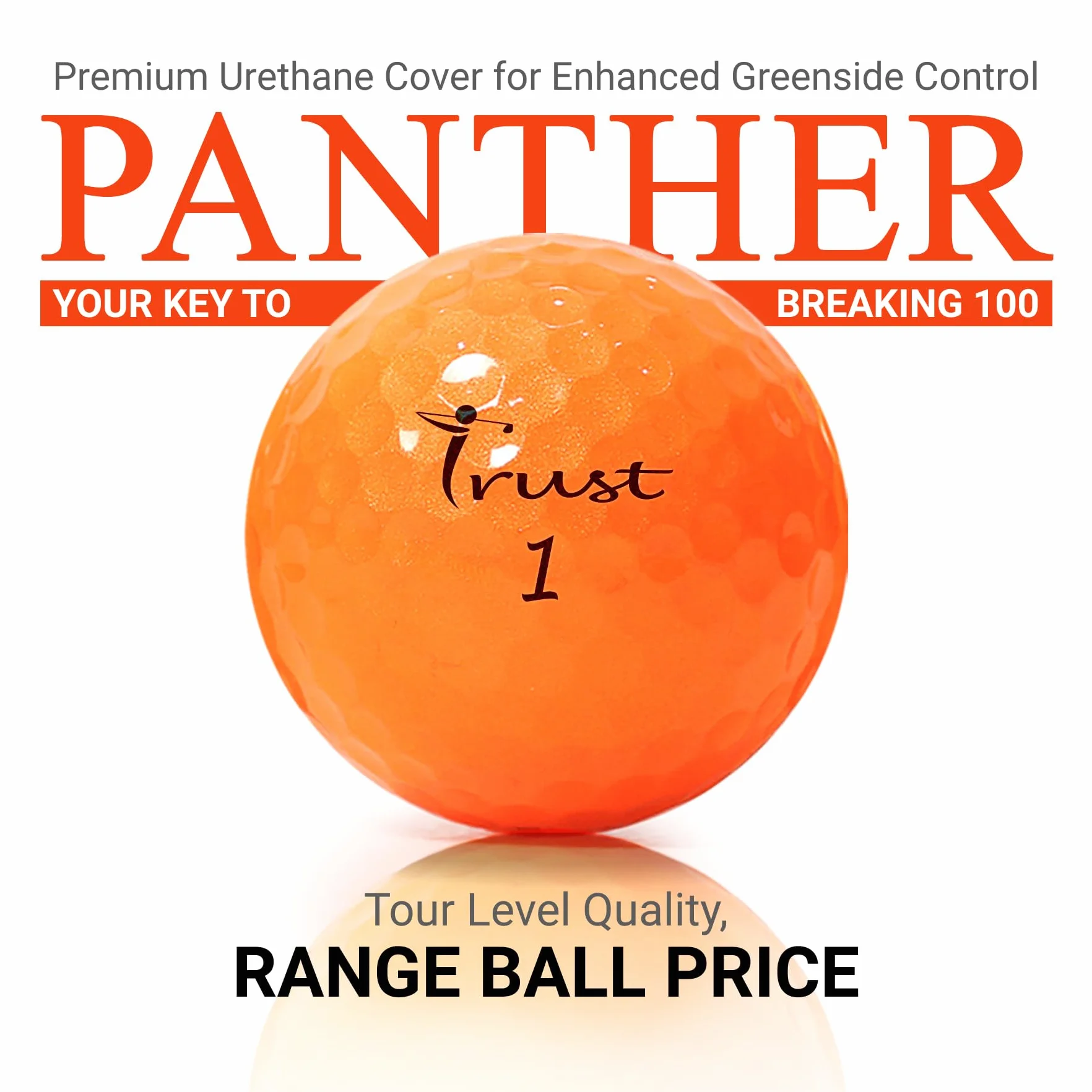 Trust Panther Pallina da Golf Rompere 100 Grande Nucleo Max Distanza Volo Precisione Sensazione Ultra Morbida Copertura Uretano