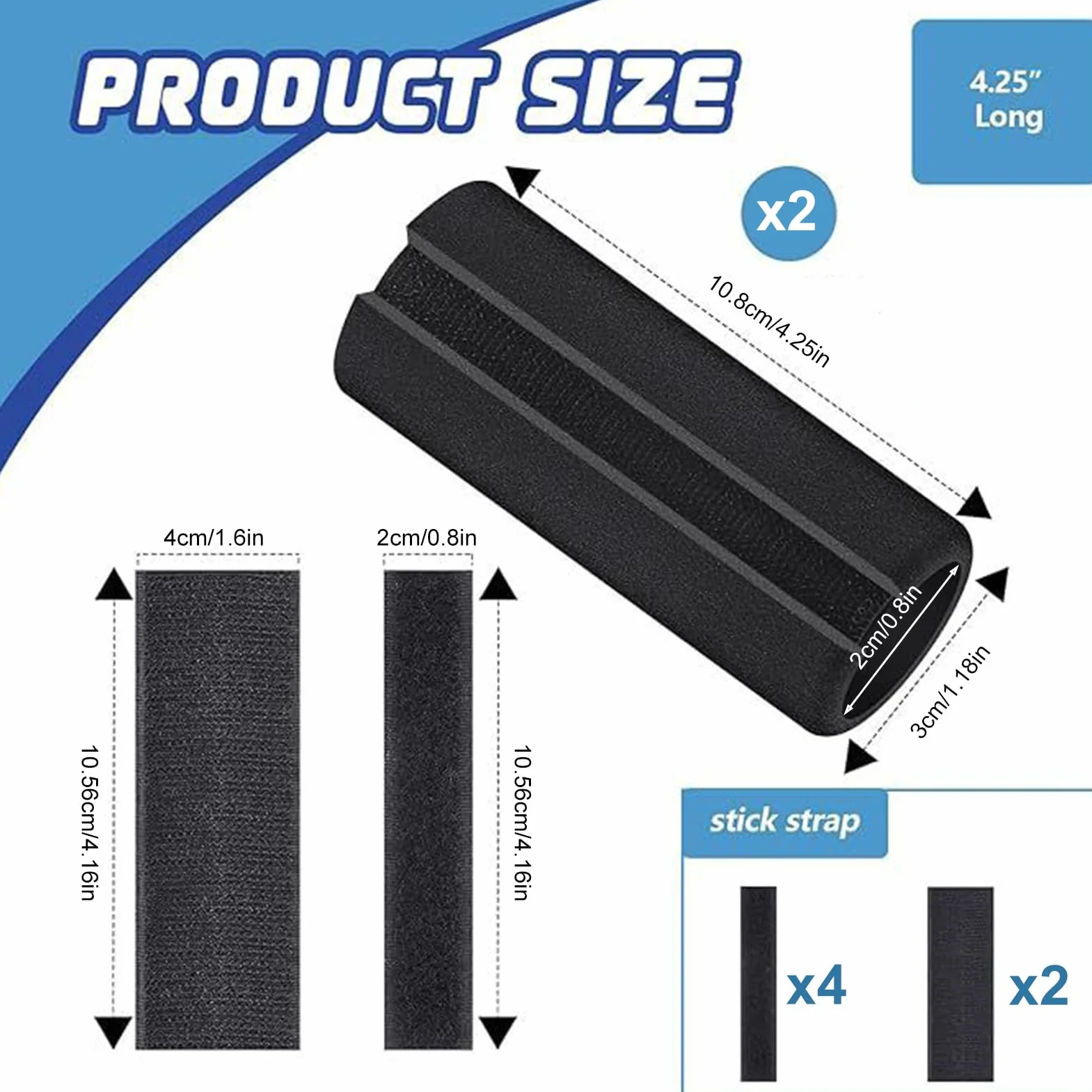 Scatola in schiuma per paramani Set da 2 impugnature ergonomiche per manubrio con imbottitura per moto fitness scooter