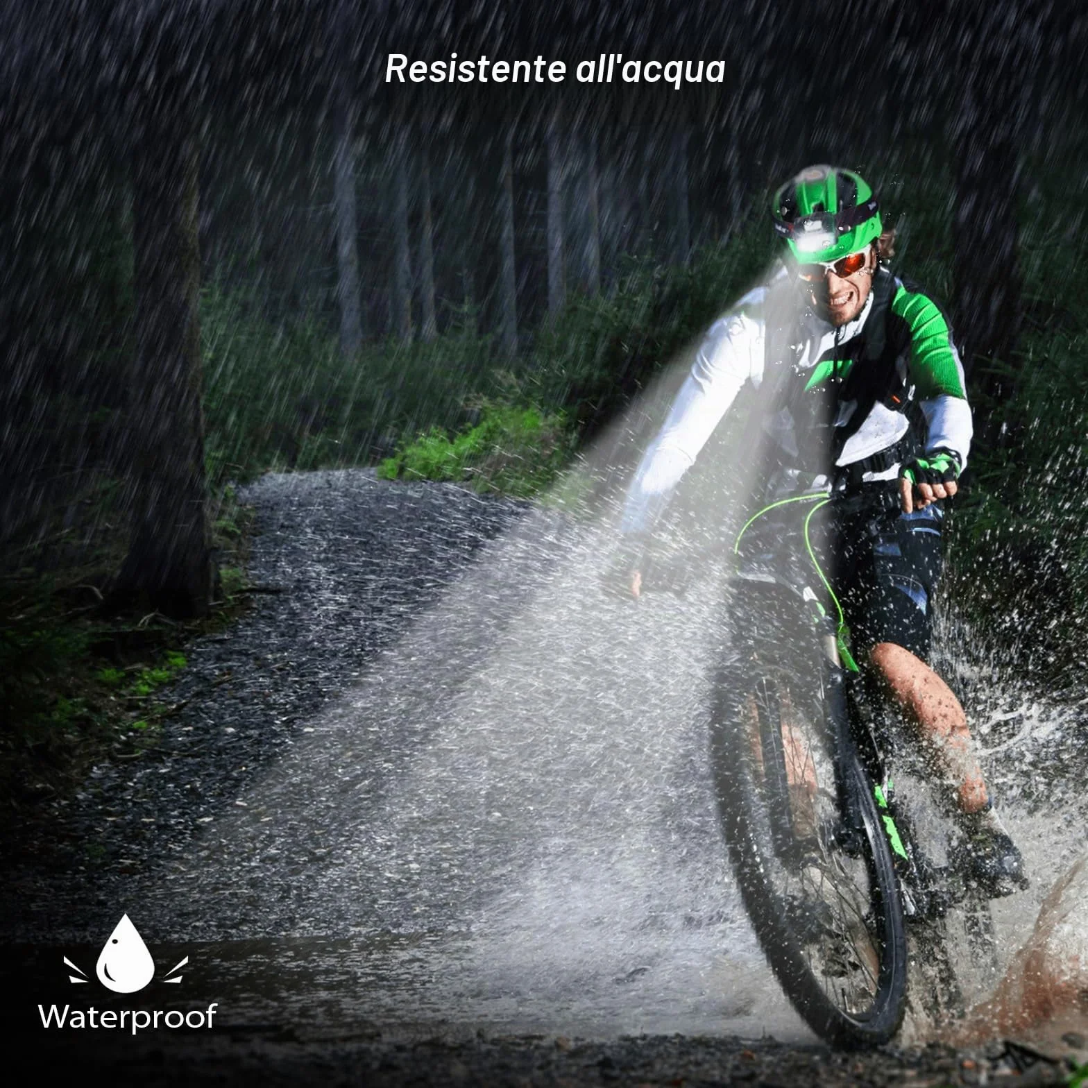 Blukar Torcia Frontale LED 2000 Lumen Ricaricabile con Sensore Movimento Impermeabile per Campeggio Pesca Trekking
