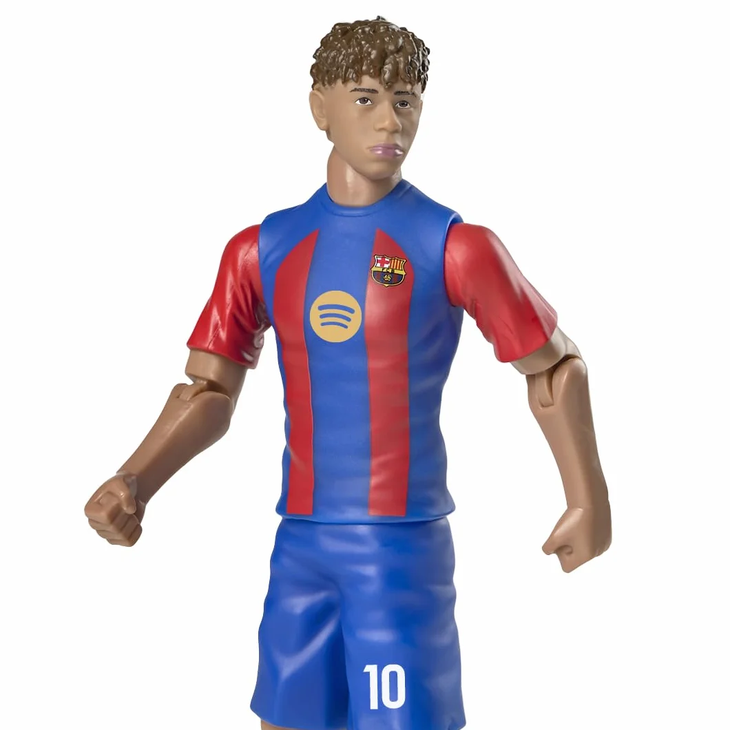 Megableu - Statuetta Calcio YAMAL - 20 cm - Grande Figura Calciatore Realistico & Articolato - Licenza Ufficiale - 10 Punti Articolazione - Giocattolo Calcio FC Barcellona - Idea Regalo Fan L. Yamal