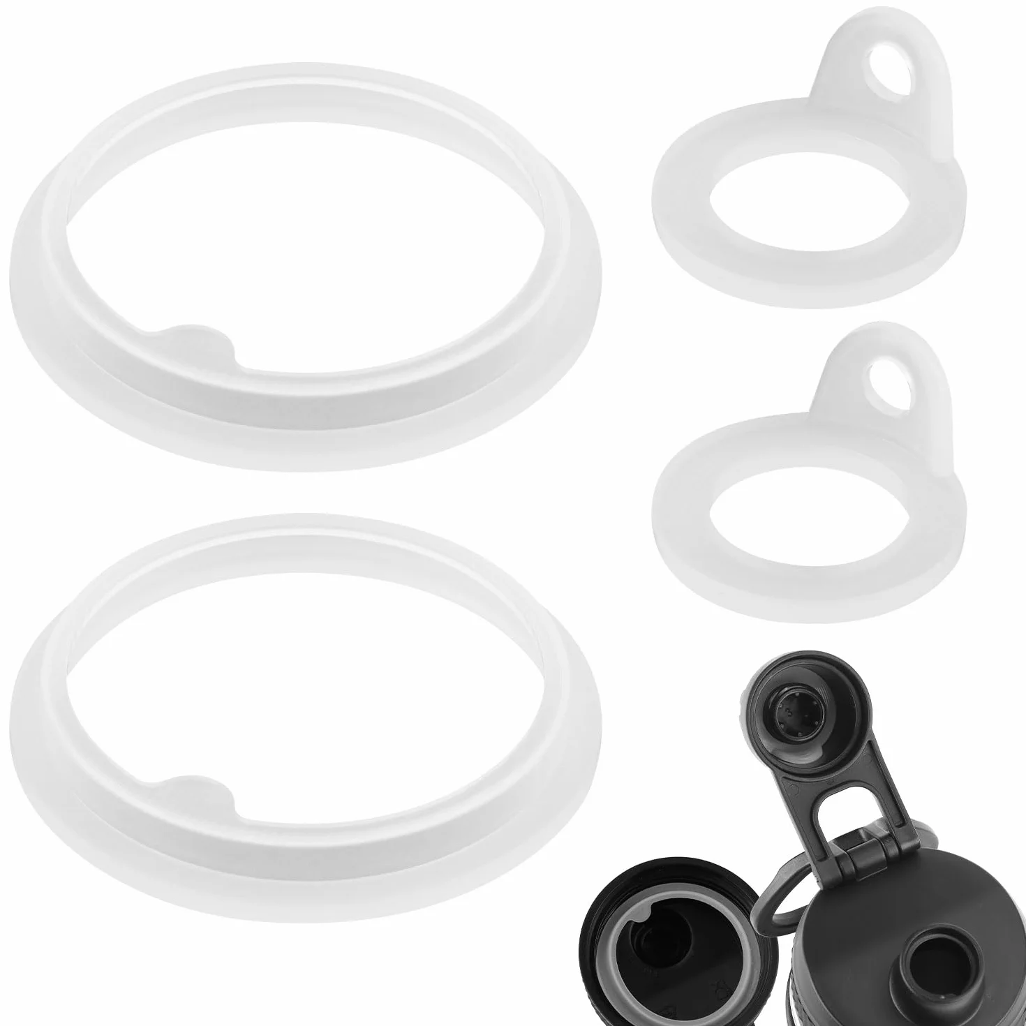 PEUTIER 4pz Guarnizione Borraccia Silicone O-Ring Ricambio Compatibile TAKEYA Actives