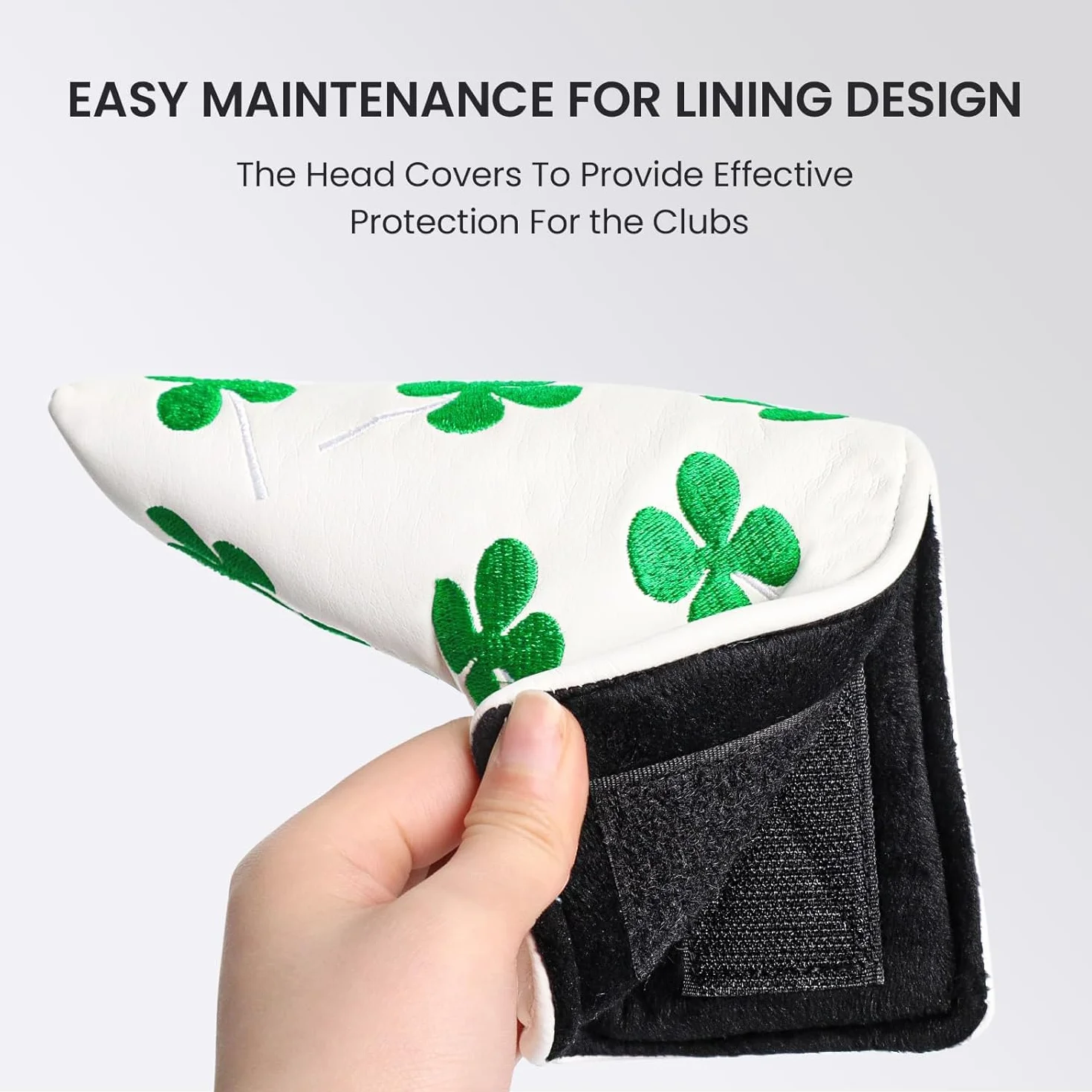 Copri Testa da Golf Putter in Pelle PU con Chiusura Magnetica