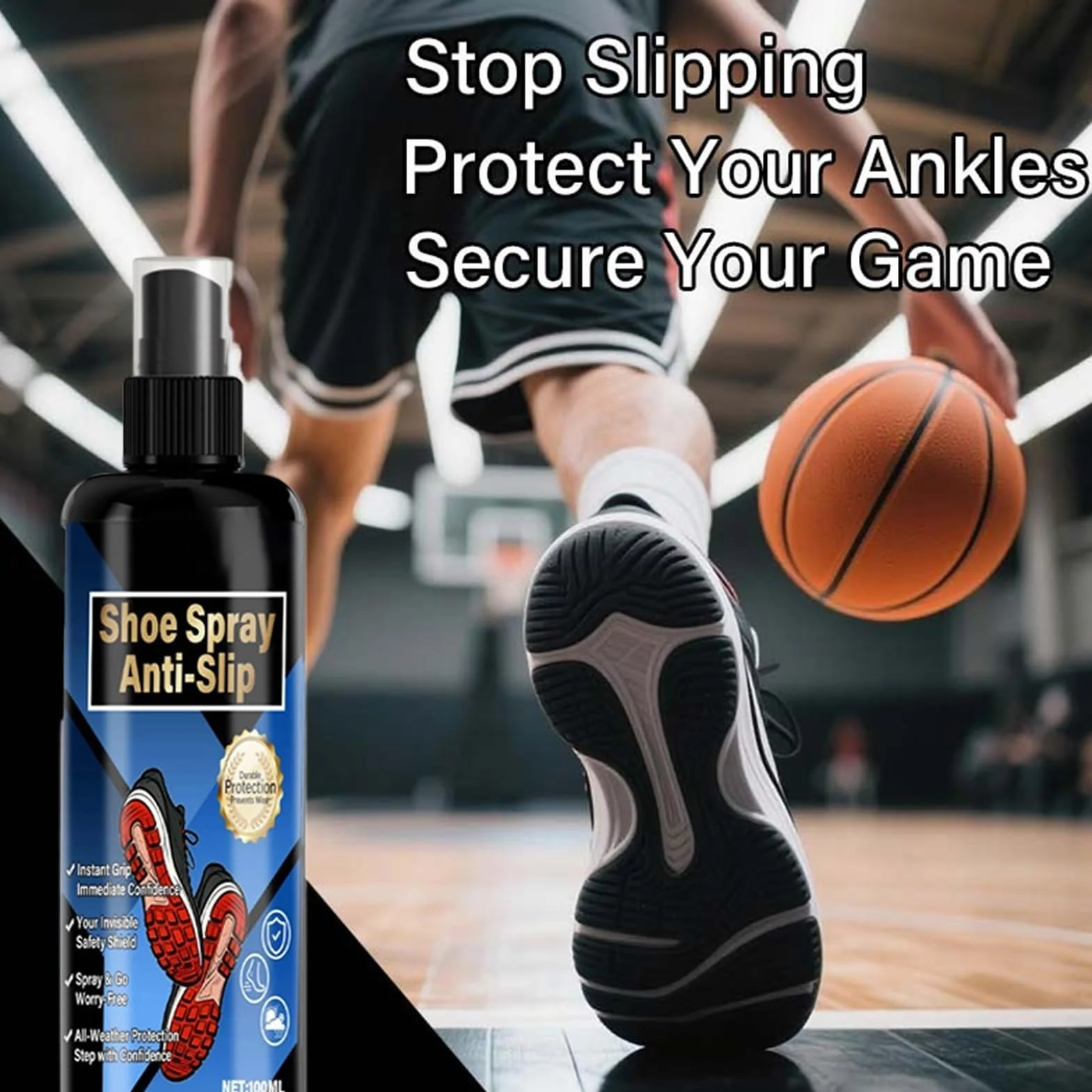 Spray Grip Scarpe 100ml Miglioratore - Spray Colla per Stivali Sneakers Sport