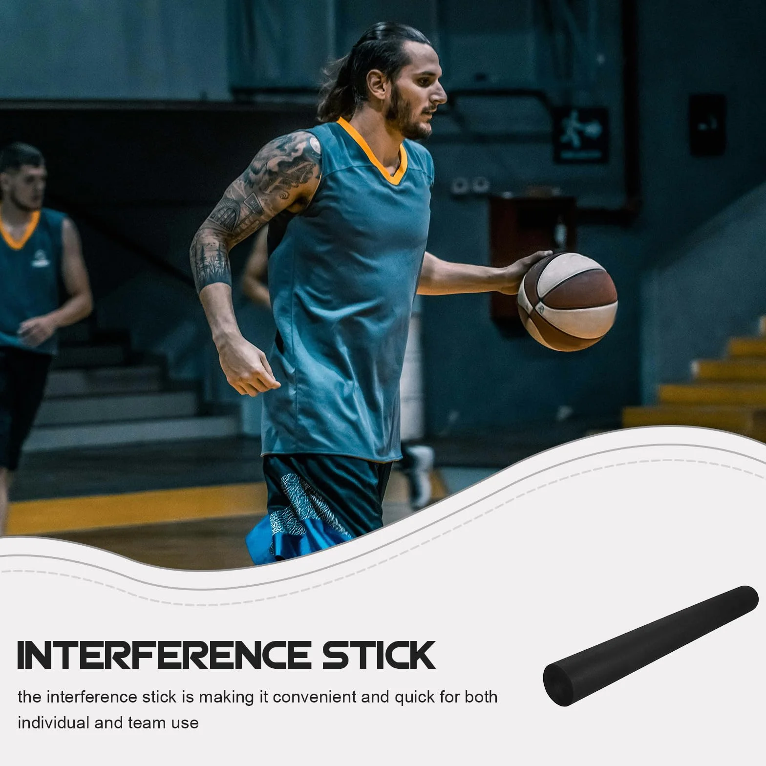 Barra di Interferenza in Spugna Morbida per Allenamento di Basket, Attrezzatura Flessibile per Blocco e Controllo