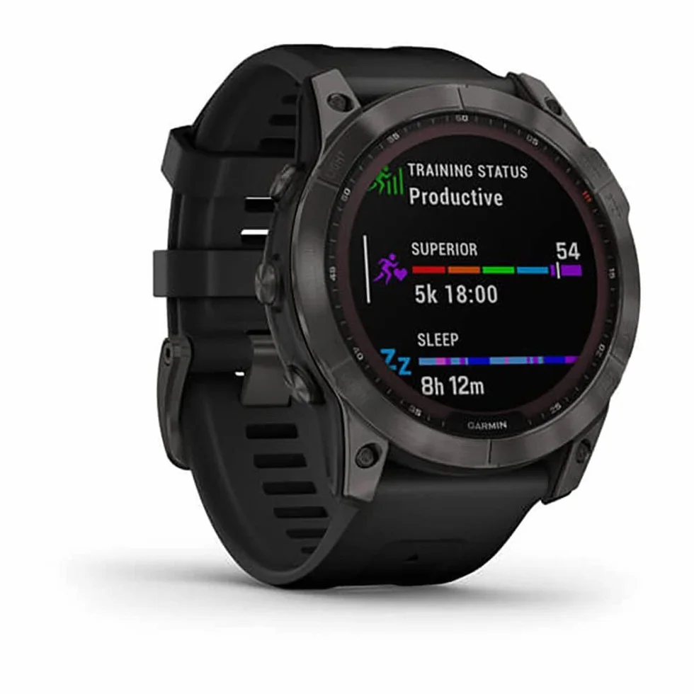 Garmin Fenix 7X Sapphire Solar - Grigio Carbonio DLC Titanio (Rinnovato)