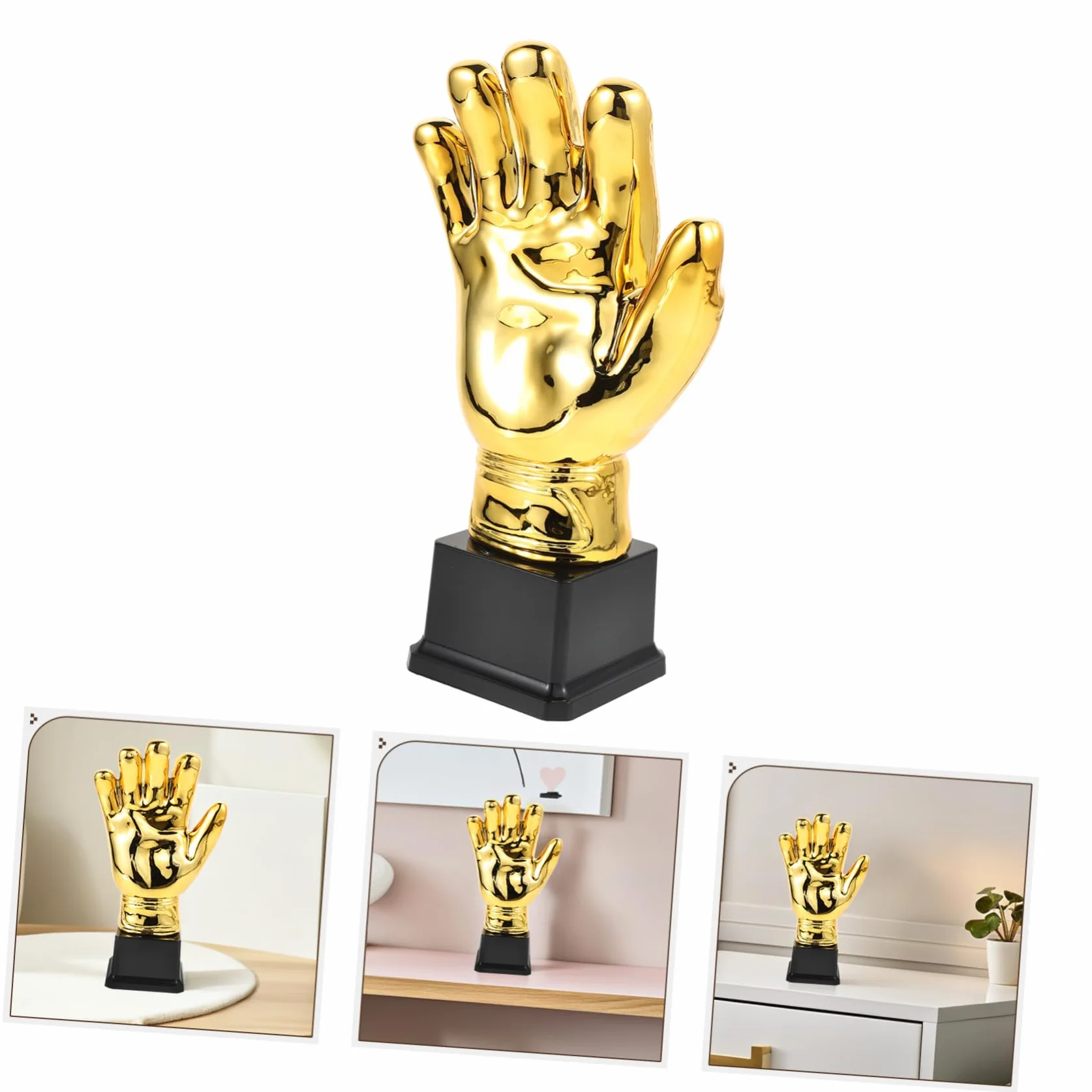 Guanto d'oro Calcio Portiere Plastica Premio Decorativo Competizioni Scolastiche
