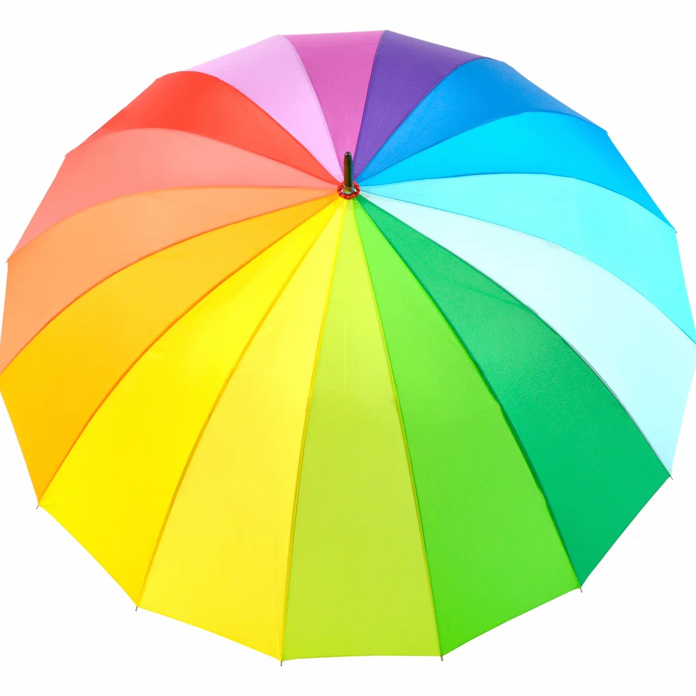 iX Brella ombrello grande, arcobaleno, multicolore, 129 cm, leggermente XXL con impugnatura morbida