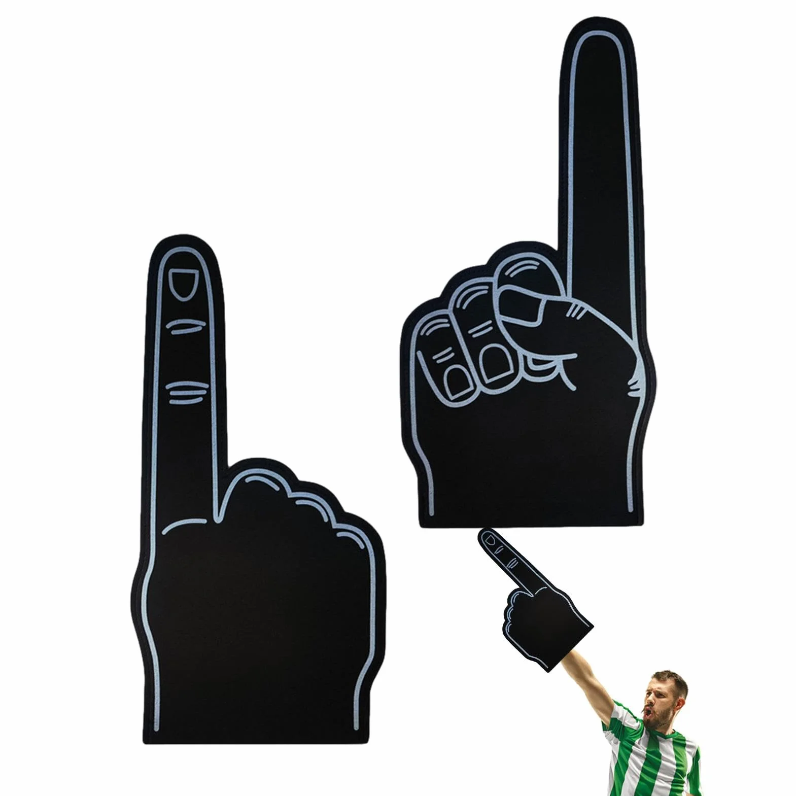 Genérico Foam Finger - Giant 18 Inch Sports Fan Foam Hand for Cheerleading Events