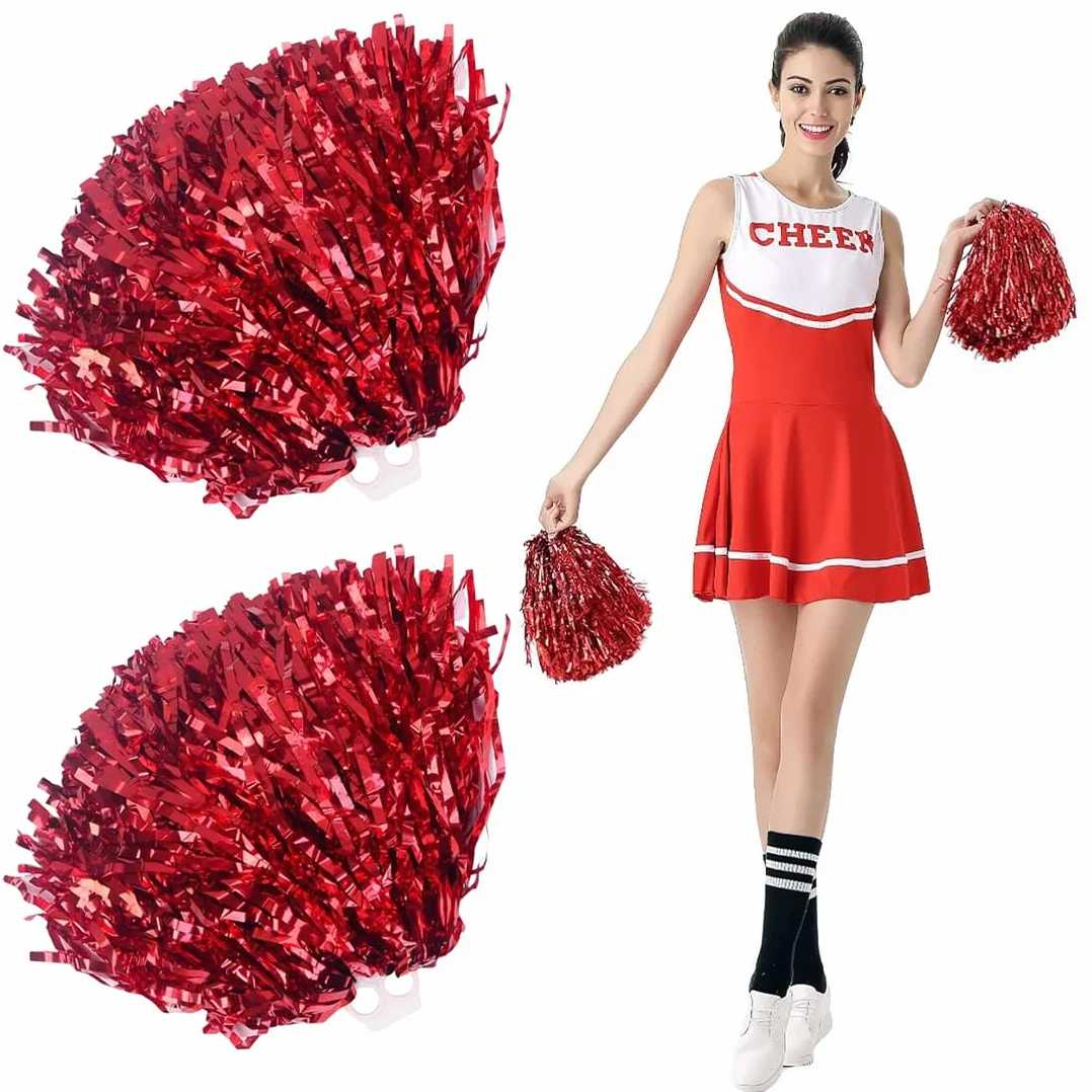 PON PON Cheerleader Pom Pom Accessorio Danza Sport 2 Pezzi