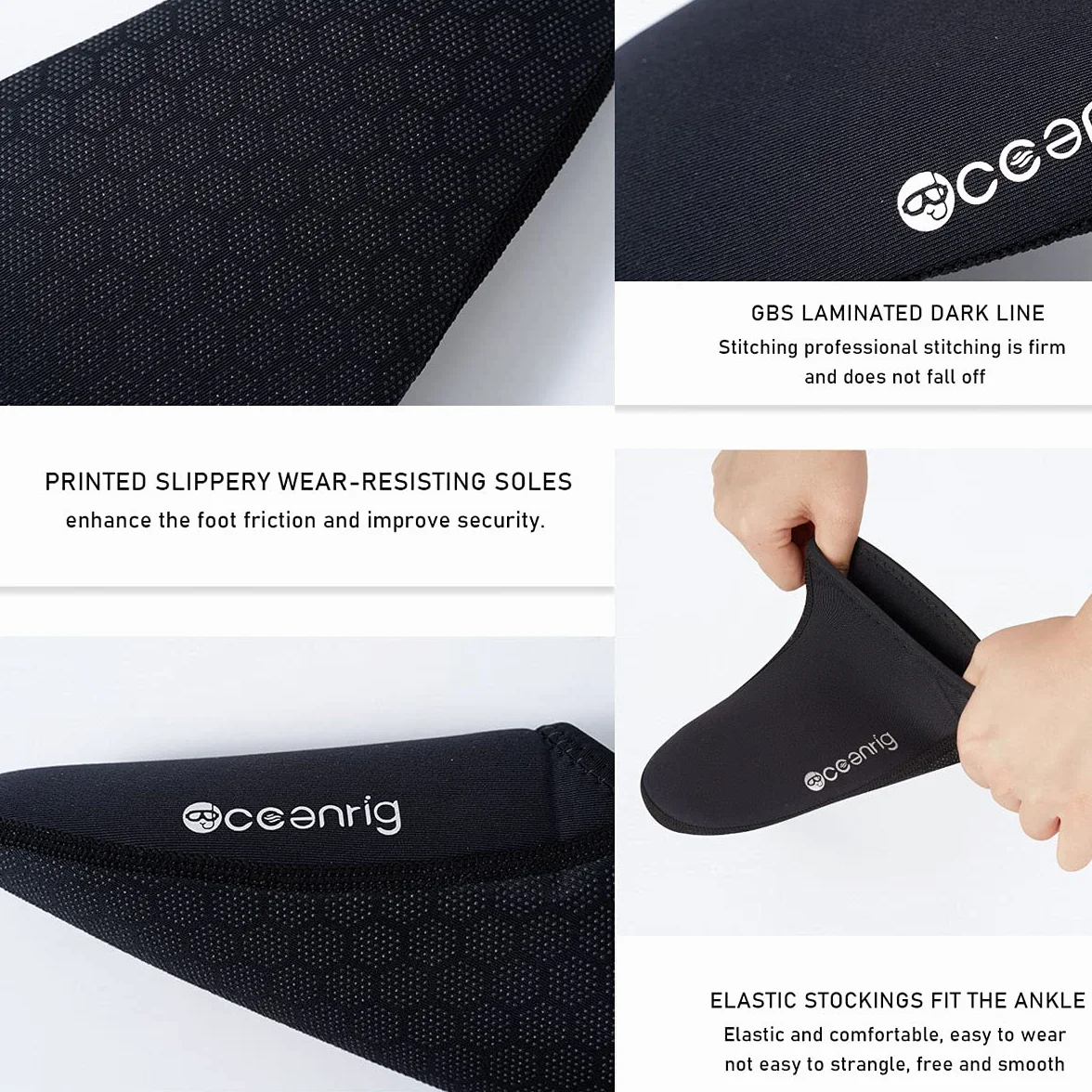 Calzini in Neoprene 2.5mm Antiscivolo Impermeabili per Immersioni, Surf e Sport Acquatici