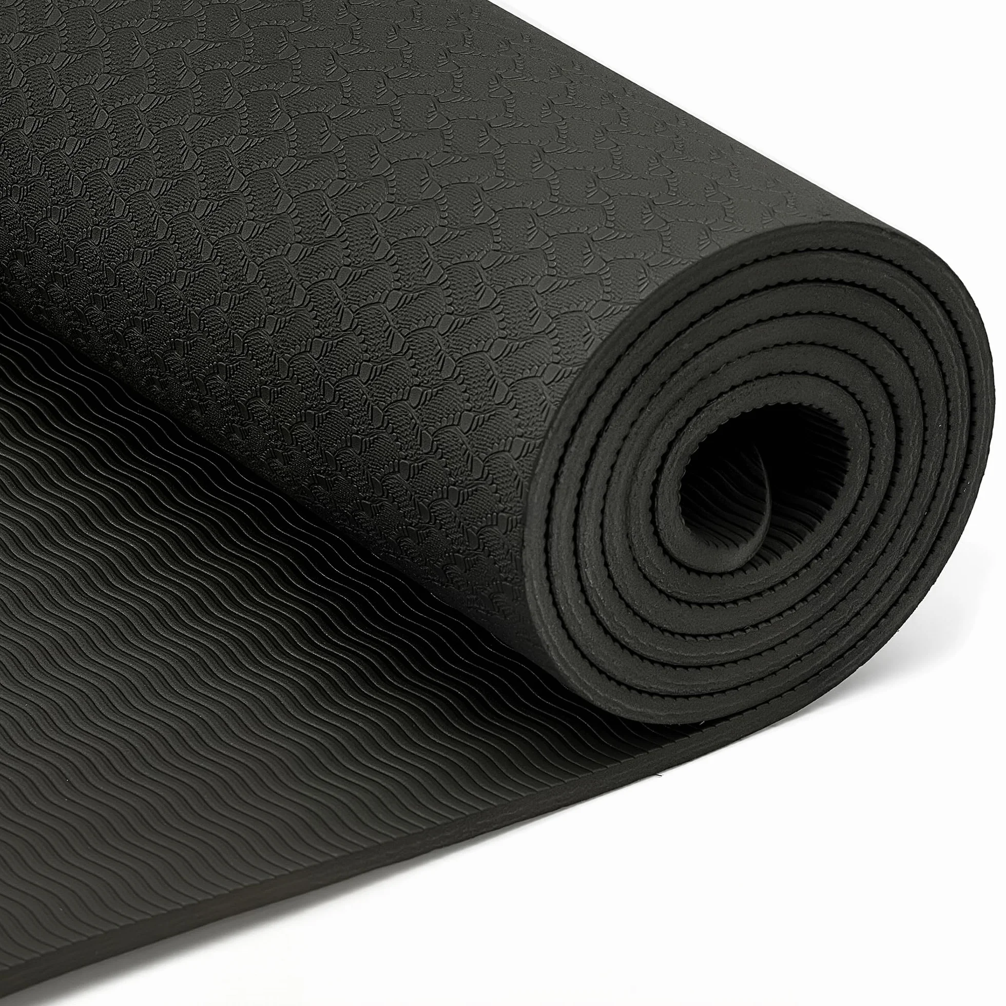 Amazon Basics 1/4 Inch Thick TPE Yoga Mat with Carrying Strap