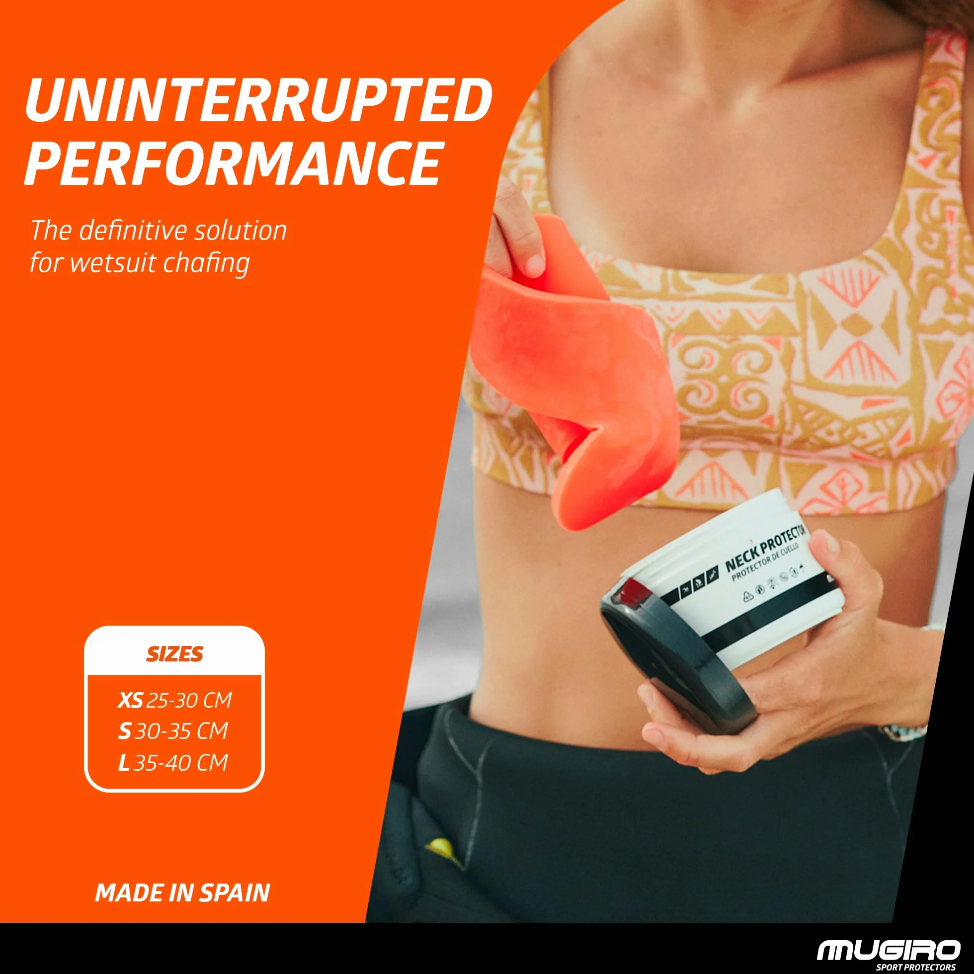 Protezione Collo per Muta in Neoprene – Previene Irritazioni e Ferite in Nuoto, Surf e Immersioni – Collare Elastico Compatibile con Vaselina – Riutilizzabile – Colore Arancione