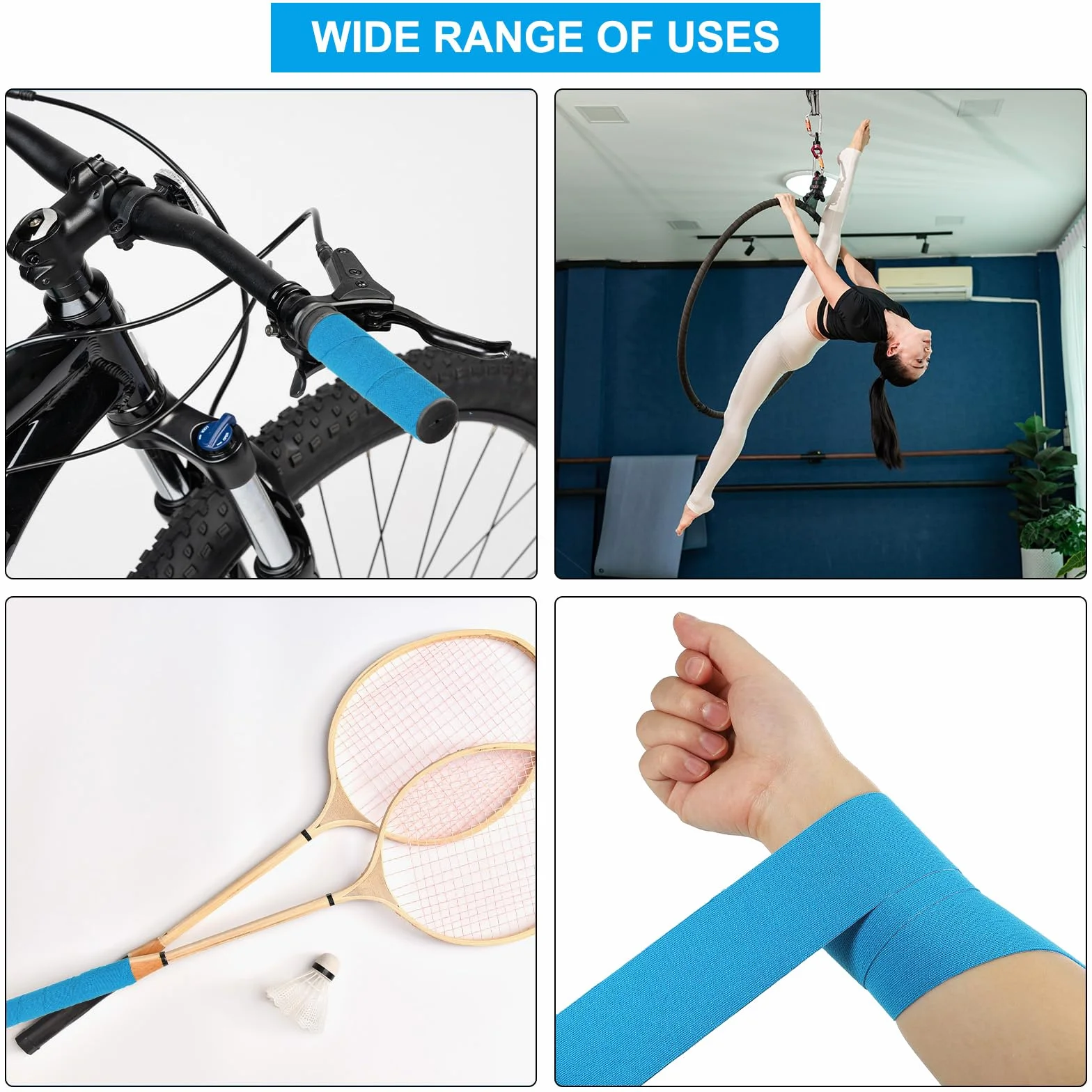 PATIKIL Nastro Antiscivolo 5m x 3.8cm Tape Sportivo Grip per Yoga Attrezzatura Sport, Verde