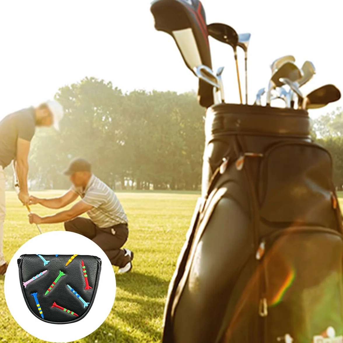 Alide Copertura Magnetica Per Putter Da Golf, Mazza in PU Con Chiusura Magnetica, Portatile E Facile Da Installare (nero)