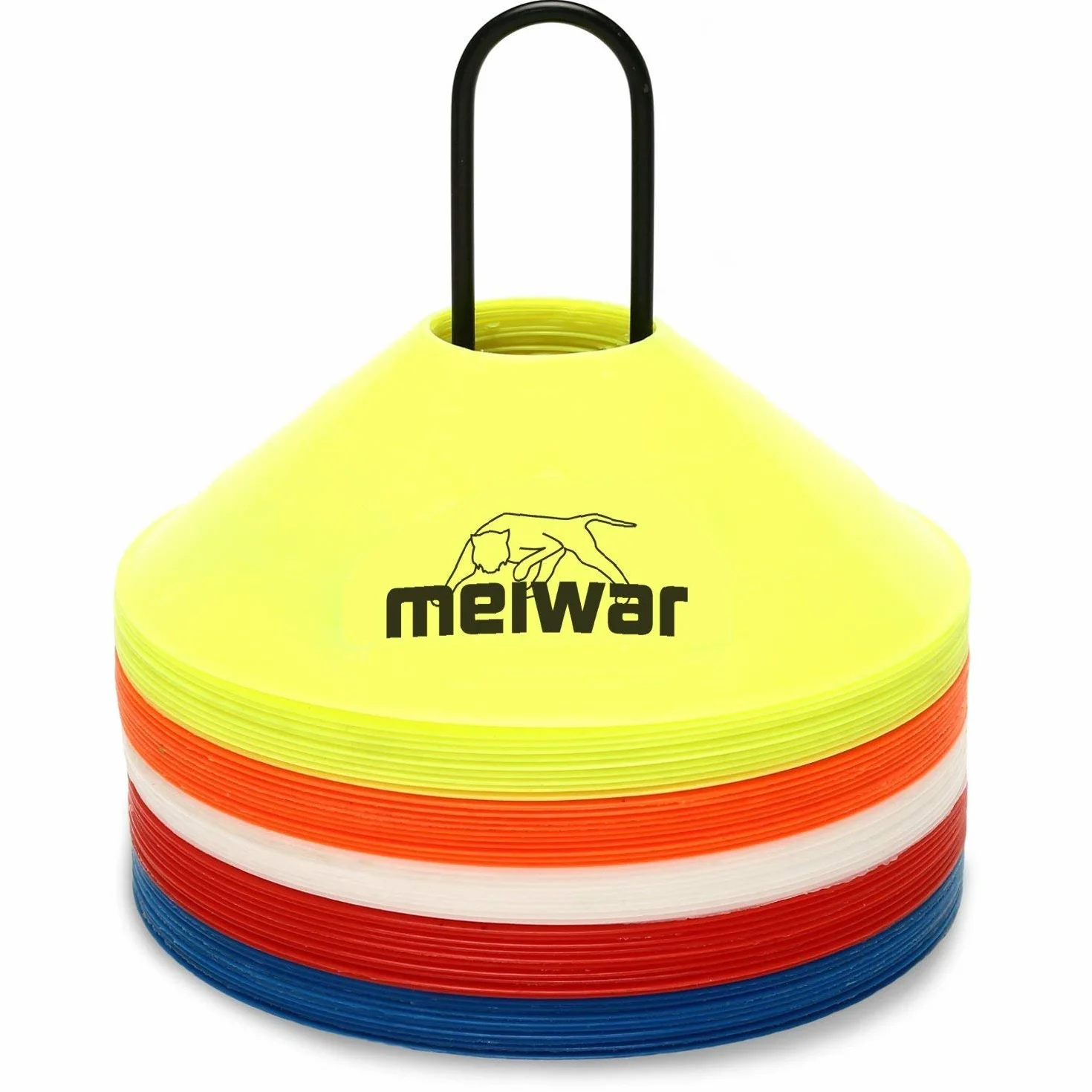 Gipfelsport Delimitatori a Forma di Cono per Allenamento 50er Set con Halter e Tasche