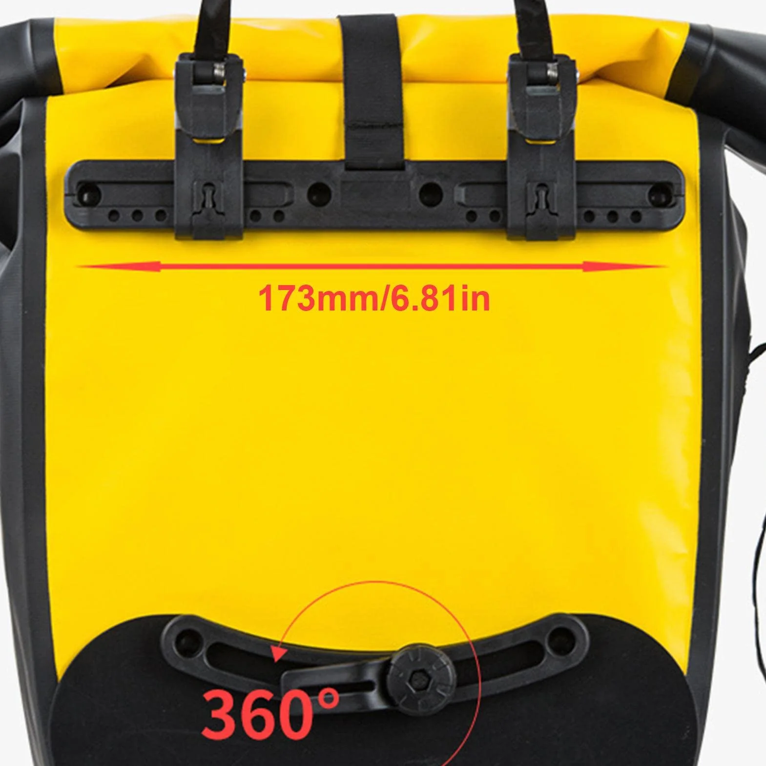 TAYSTE Borsa Laterale per Bicicletta, Clip per Fibbia 360 Gradi, Ricambio Resistente