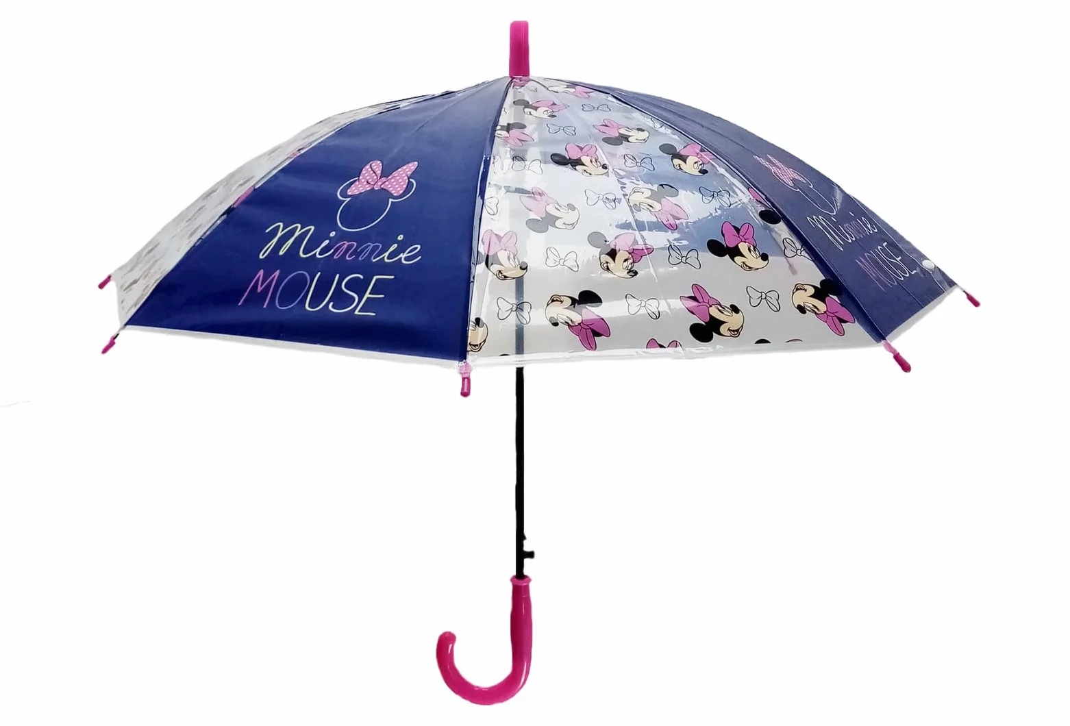 Minnie Mouse Ombrello a cupola manuale 43 cm poliestere rosa chiaro