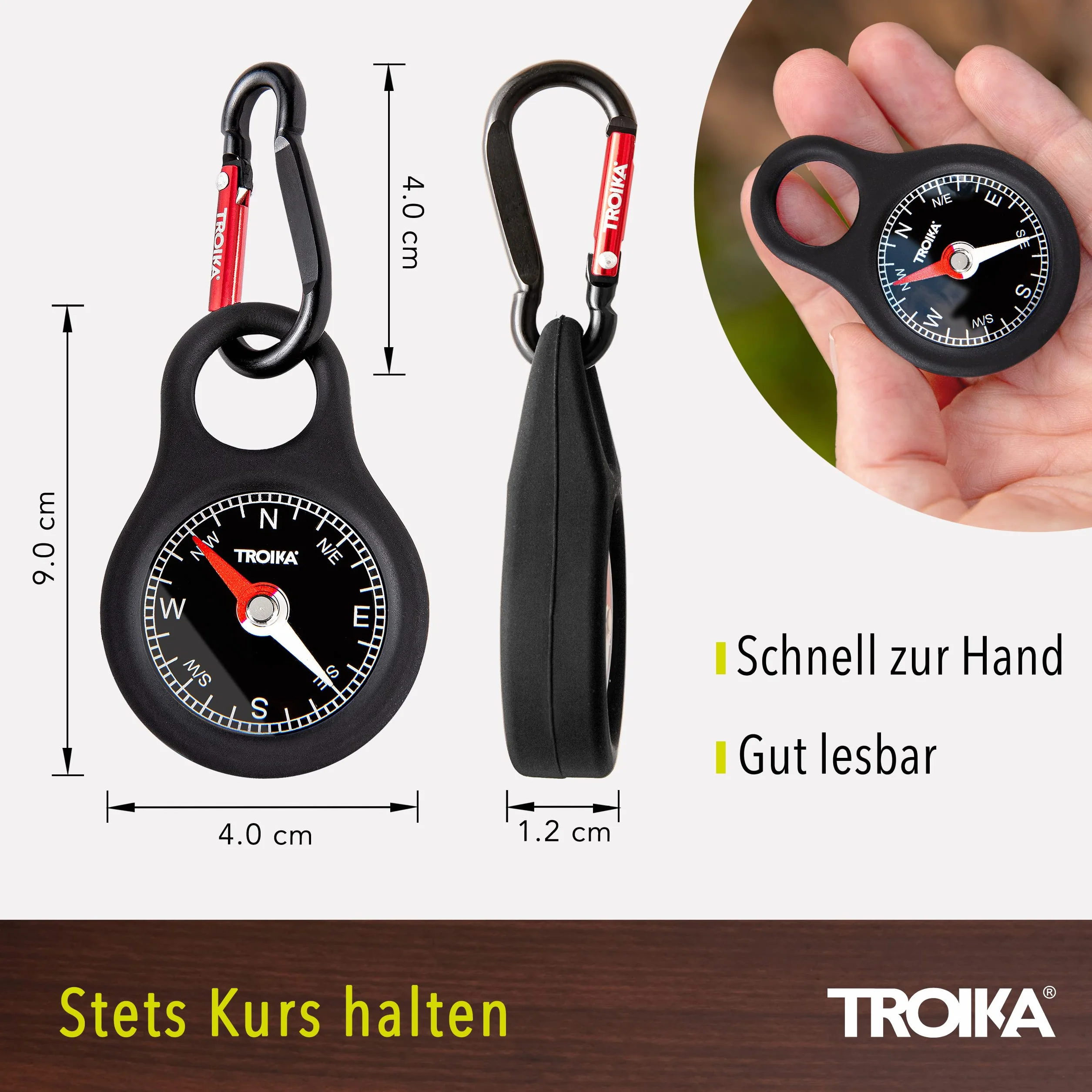 Troika WEGWEISER Modern 9, 8cm Schwarz