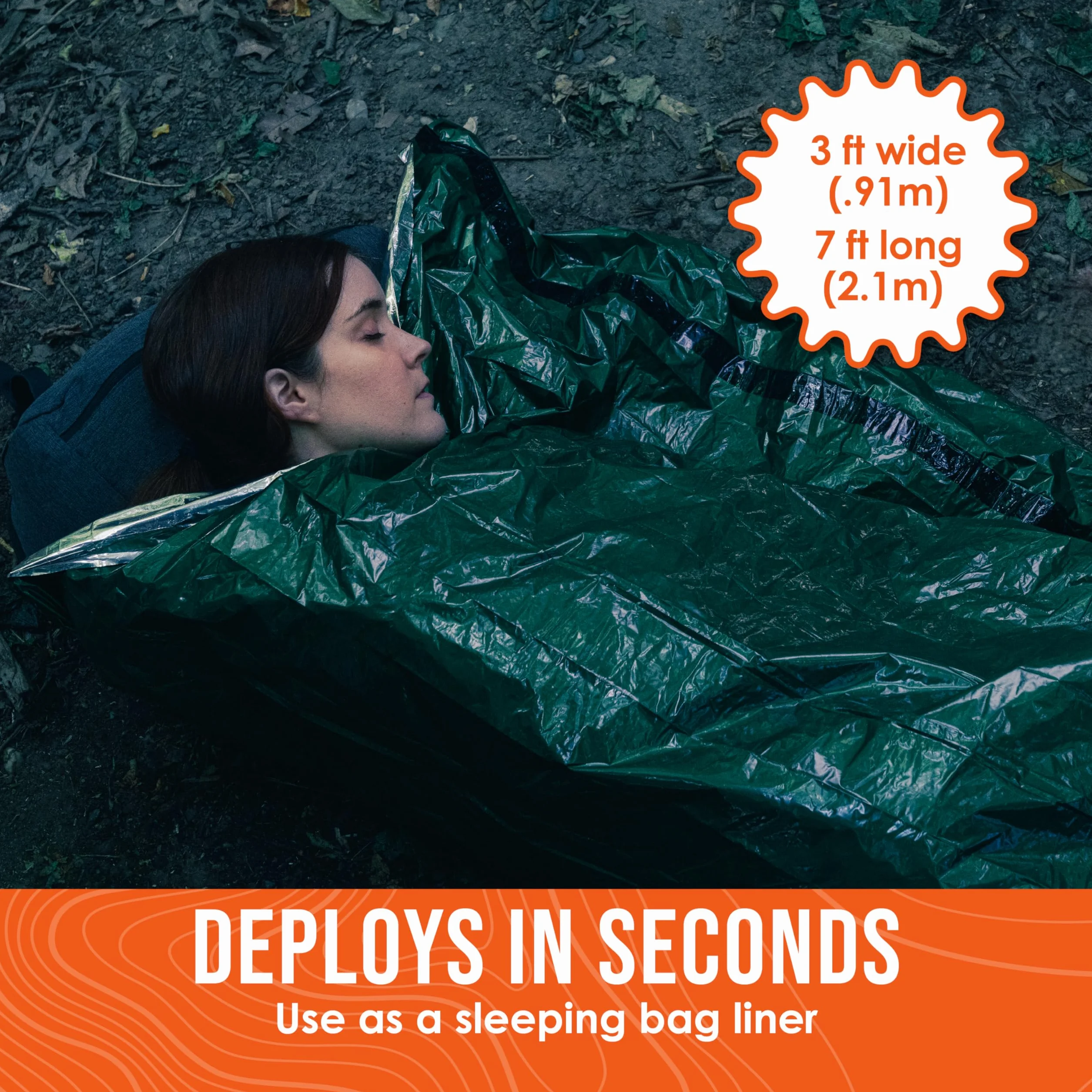 Go Time Gear Life Bivy Sacco a pelo termico di emergenza Mylar