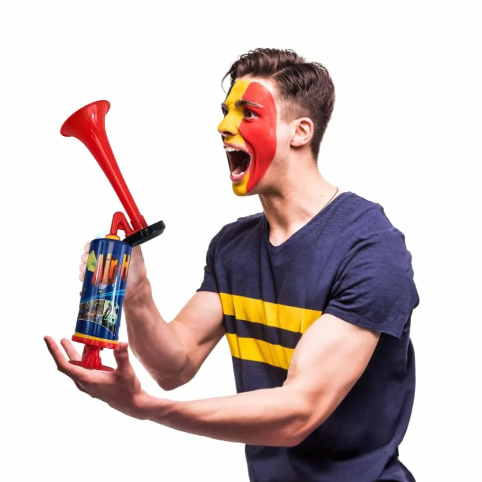 2 Trombe da stadio con pompa manuale Carnevale trombetta da stadio, trombette da stadio manuali, trombe da stadio senza gas, trombe da stadio, tromba stadio manuale trombetta stadio