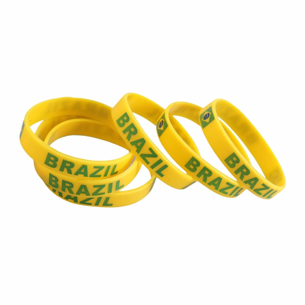 BESPORTBLE Bresil Braccialetto da 12 pezzi Bandiera Brasile