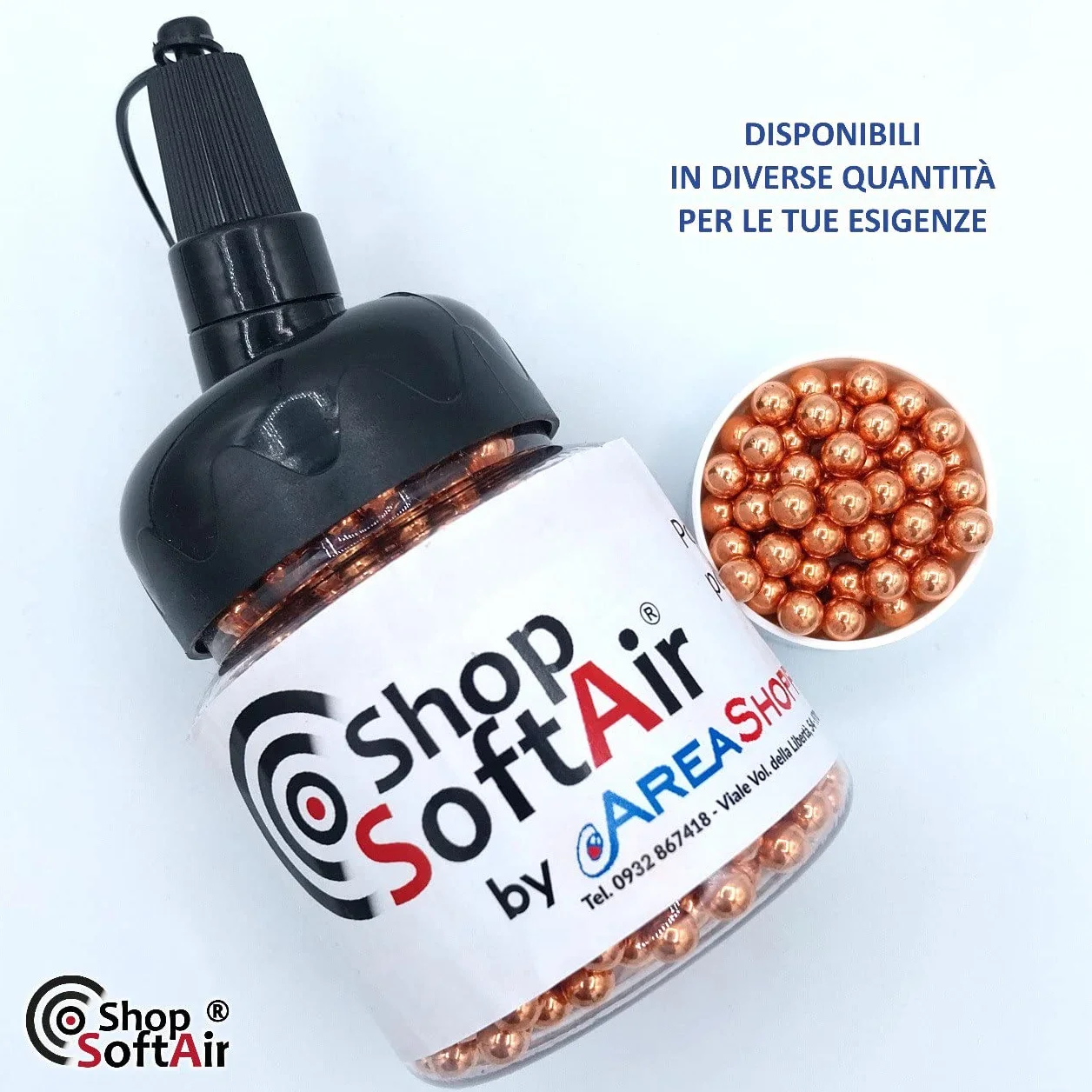 Pallini Acciaio 6mm Ramati Antiruggine Calibrati Lucidati Soft Air 0,90g